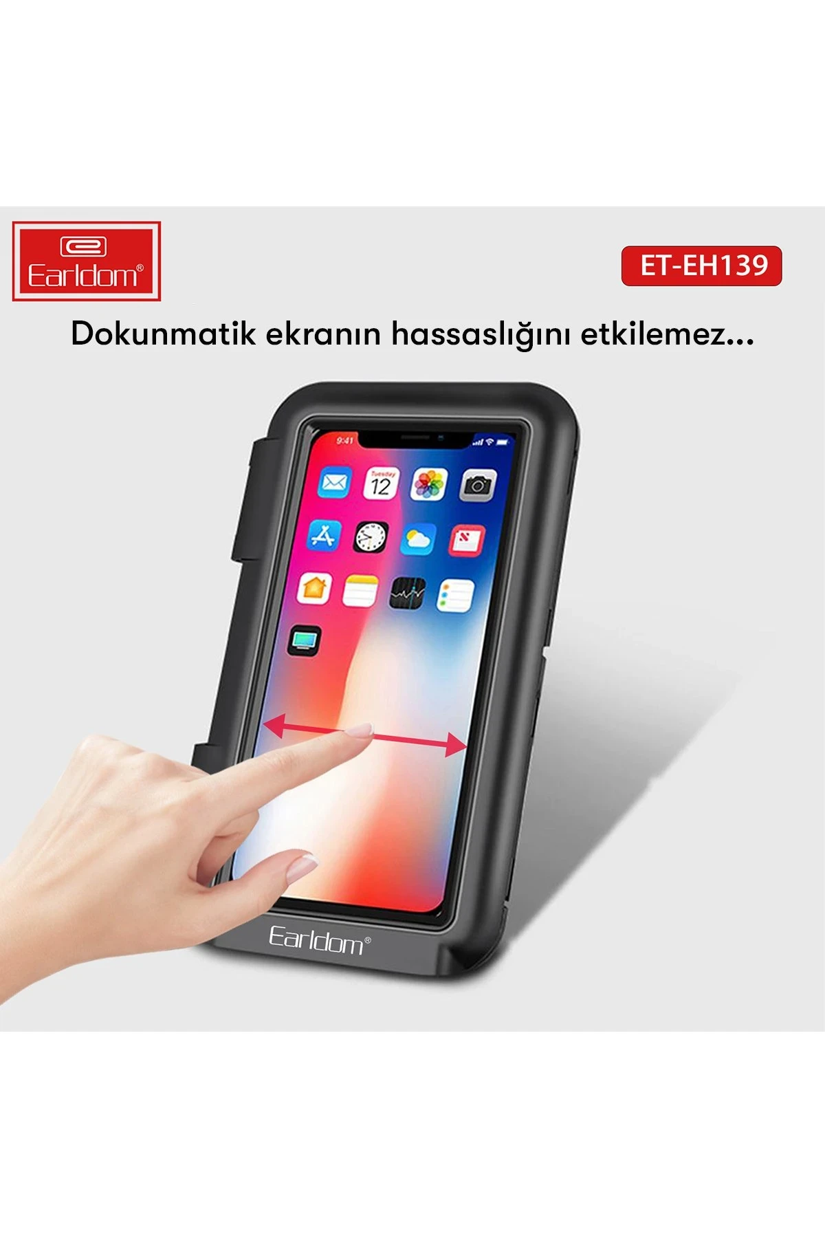 Earldom EH139 Motosiklet İçin Su Geçirmez Ayarlanabilir Telefon Tutucu