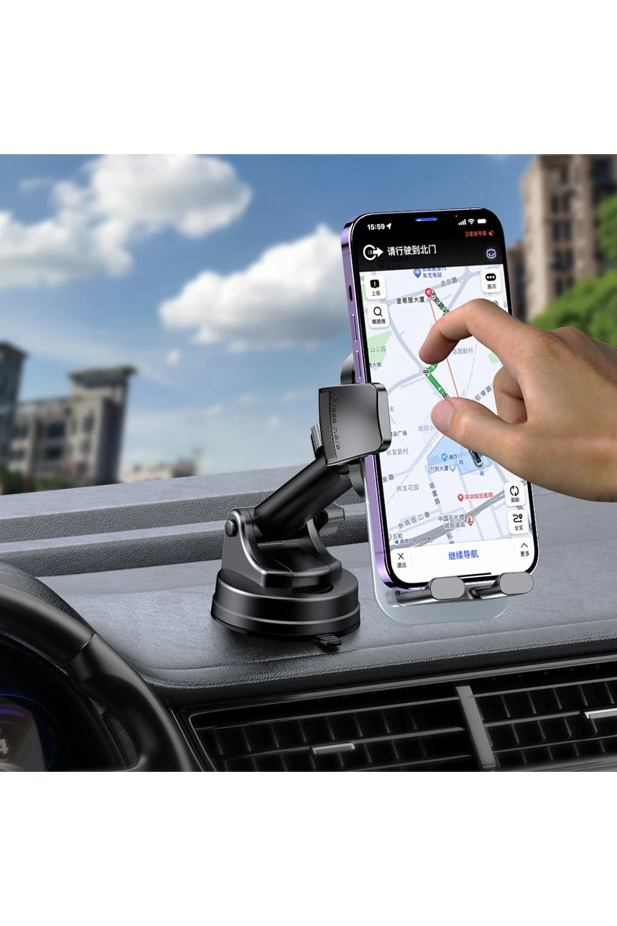 Yesido C261 Yapışkanlı 360 Derece Ayarlanabilir Araç Tutucu
