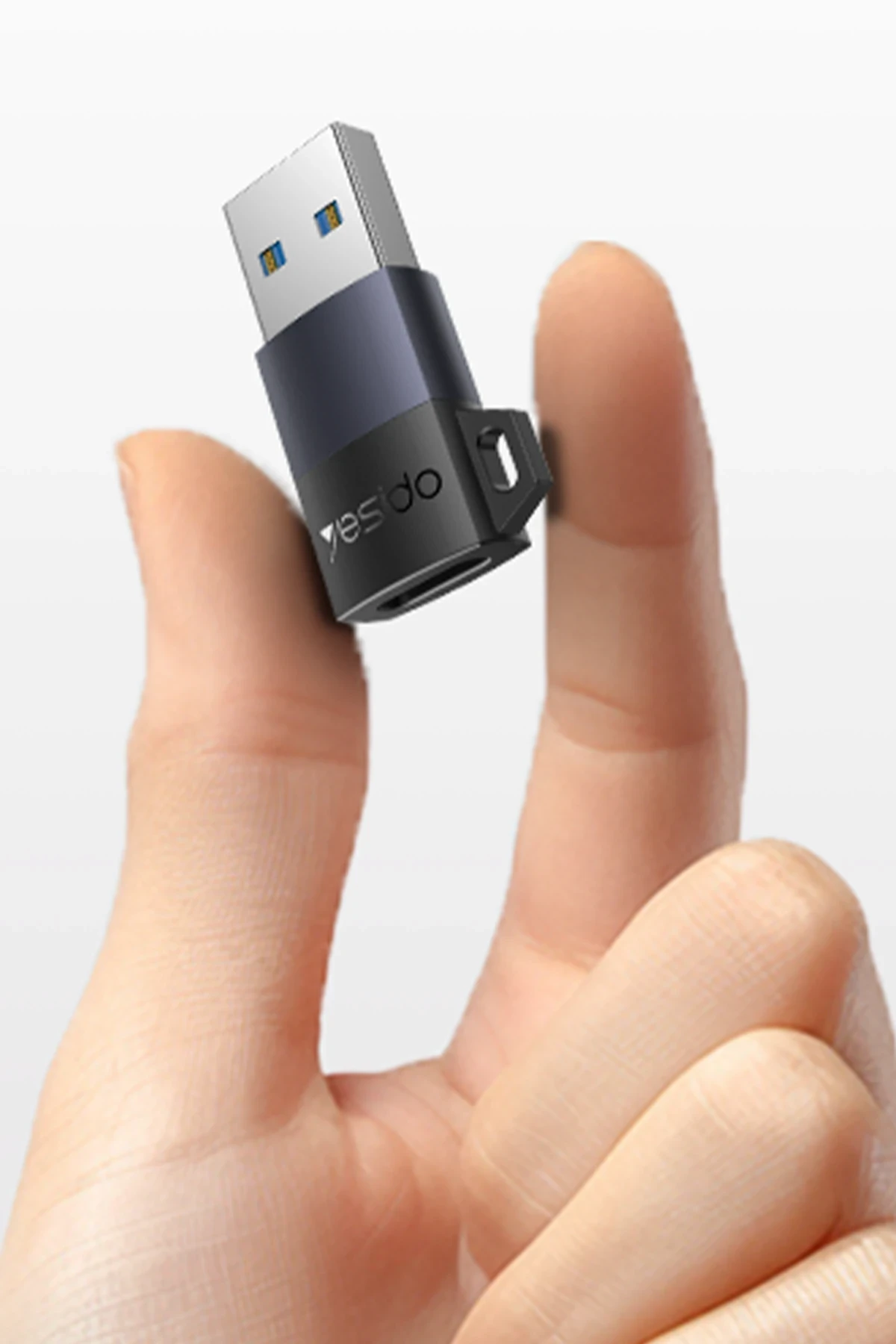 Yesido GS34 USB to Type-C 480 Mbps Data ve 18W Hızlı Şarj Destekli OTG Dönüştürücü