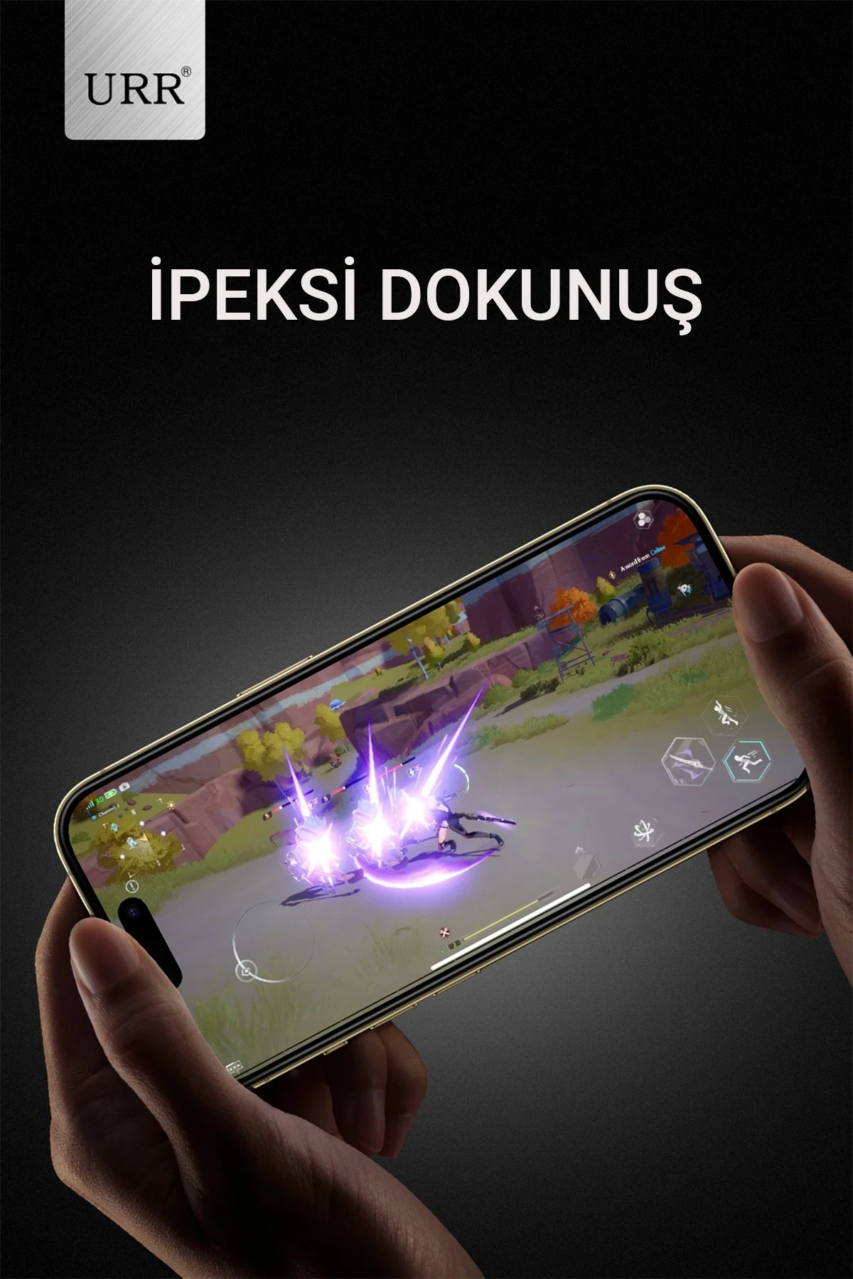 URR iPhone 15 Pro 3D Matte Antiglare Resin Edge Cam Ekran Koruyucu