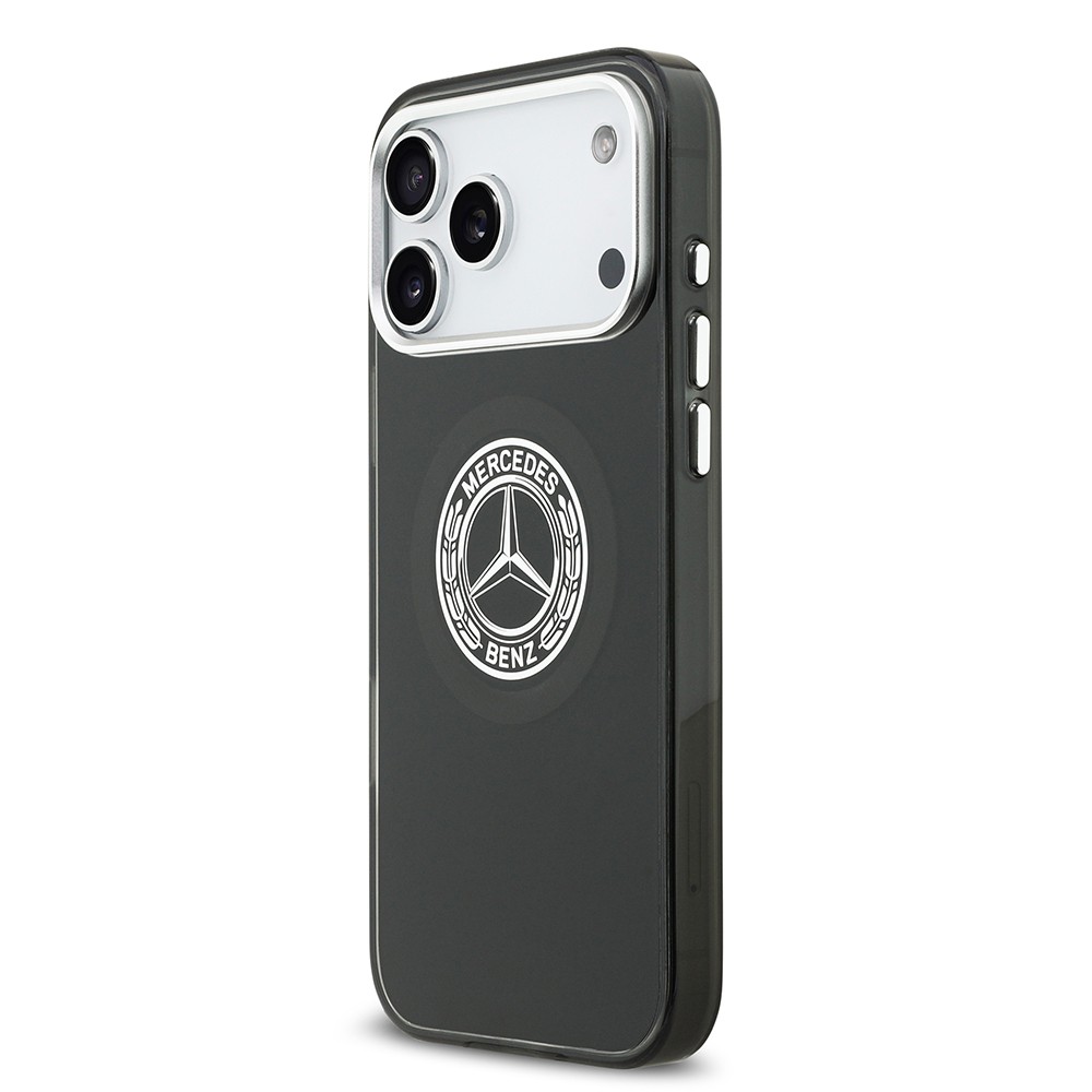 Apple iPhone 17 Pro Max Kılıf Mercedes Benz Orjinal Lisanslı M-safe Şarj Özellikli Çift Katmanlı PC Nostaljik Yıldız Dizayn Kapak