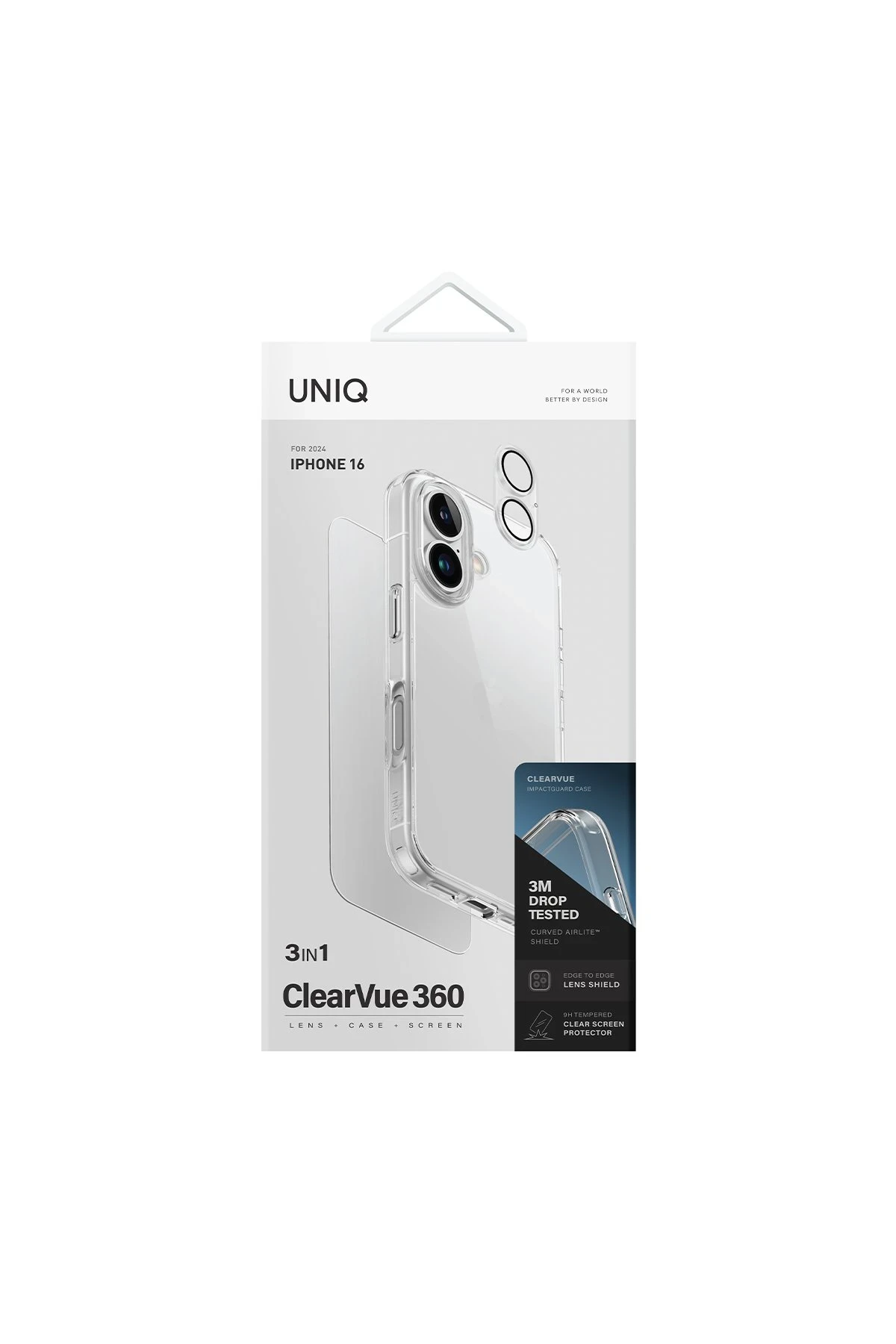 Uniq iPhone 16 Clearvue 3in1 Set Kapak