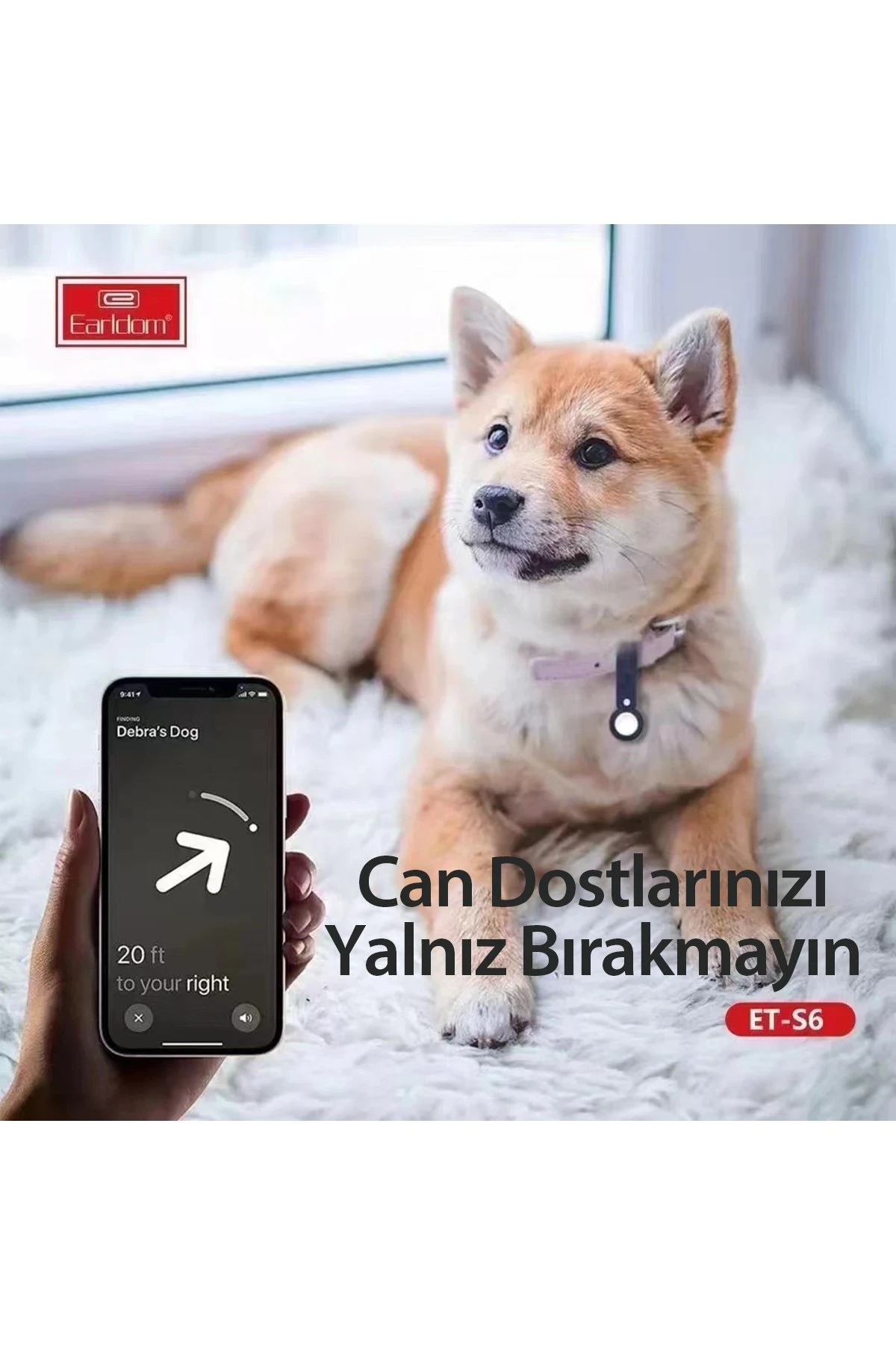 Earldom S6 Kopçalı Silikon Airtag Kılıfı