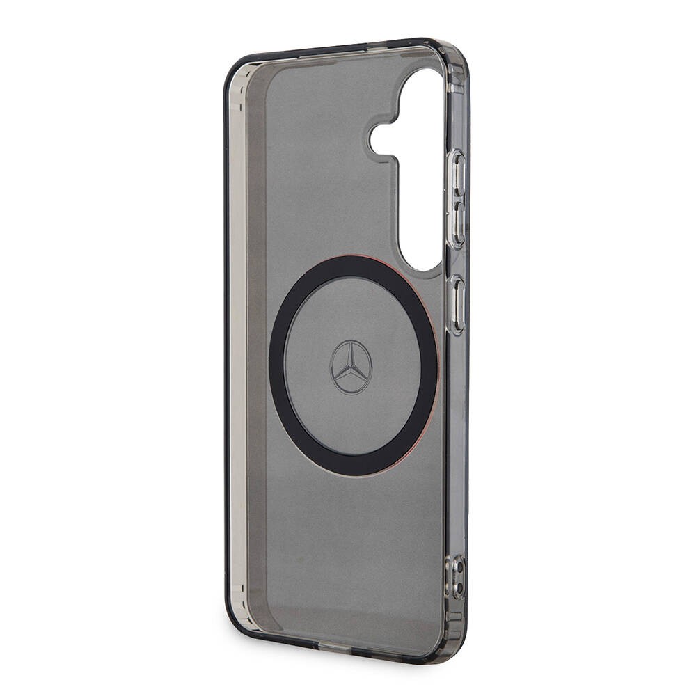 Galaxy S24 Kılıf Mercedes Benz Orjinal Lisanslı M-safe Şarj Özellikli IML Yıldız Logolu Red Ring Kapak