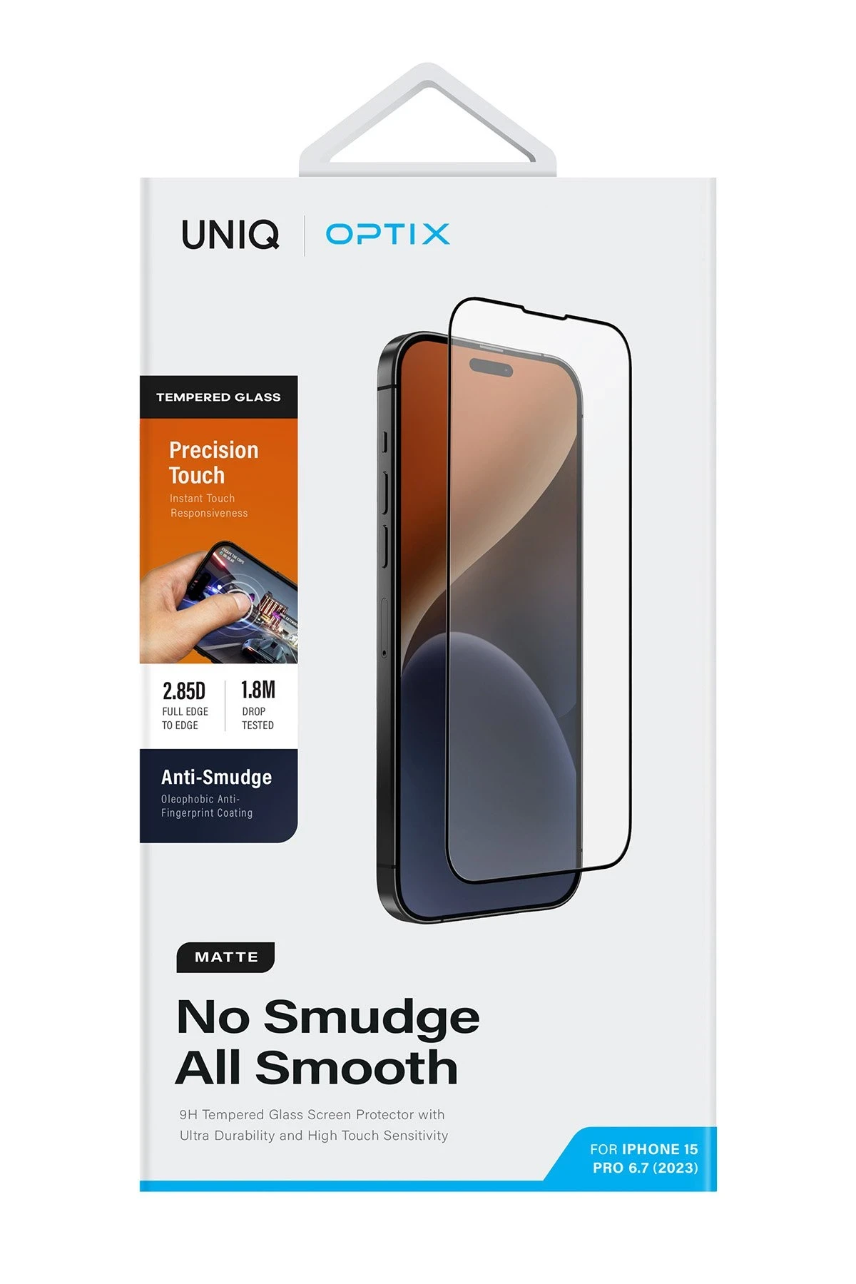 Uniq iPhone 15 Pro Optix Mat Ekran Koruyucu
