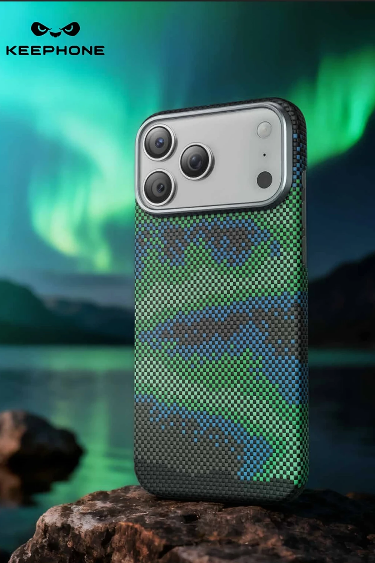 Keephone Apple iPhone 17 Pro Max Kevlar Starry Magsafe Kapak