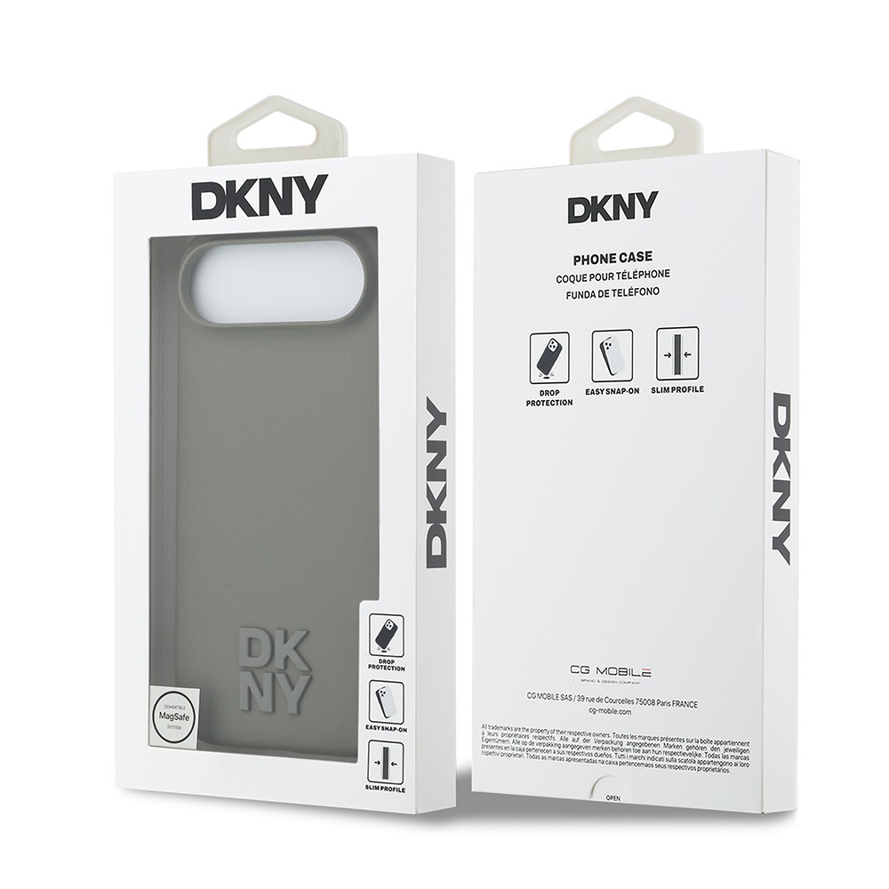Apple iPhone 17 Air Kılıf DKNY Orjinal Lisanslı M-safe Şarj Özellikli Metal Logolu Silikon Kapak