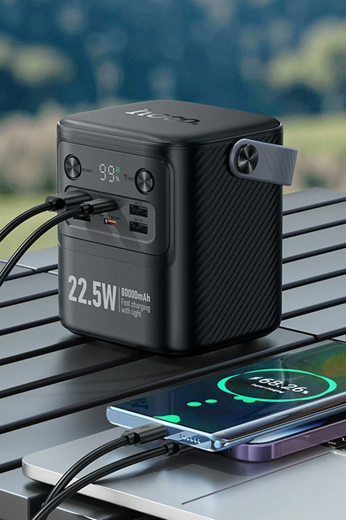 Hoco. J152 Tough 80.000 mAh Dijital Göstergeli PD 20W Led Işıklı Powerbank
