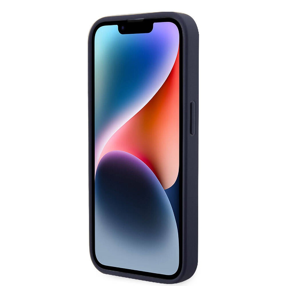 Apple iPhone 15 Pro Kılıf Lacoste Orjinal Lisanslı M-safe Şarj Özellikli PU Deri Görünümlü Karışık Monogram Desenli Kapak