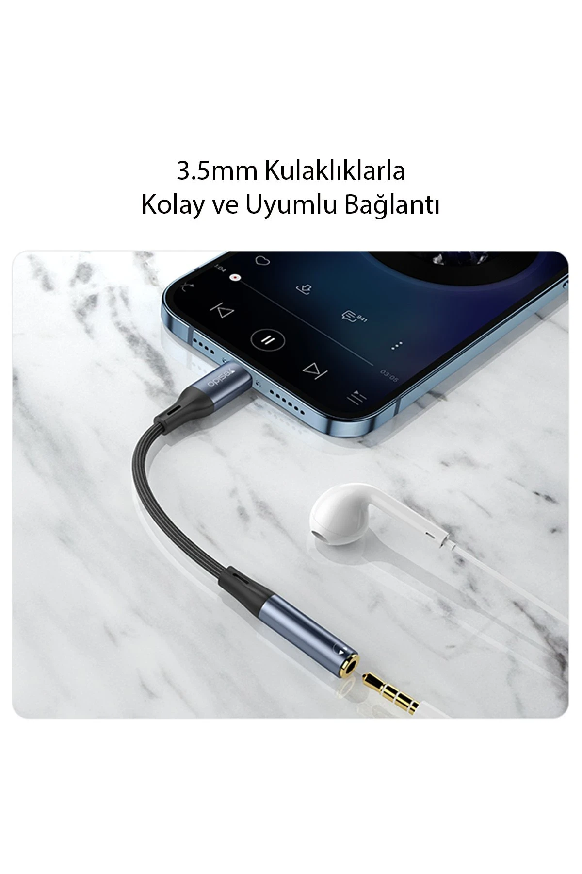 Yesido YAU37 Lightning to Aux Dönüştürücü