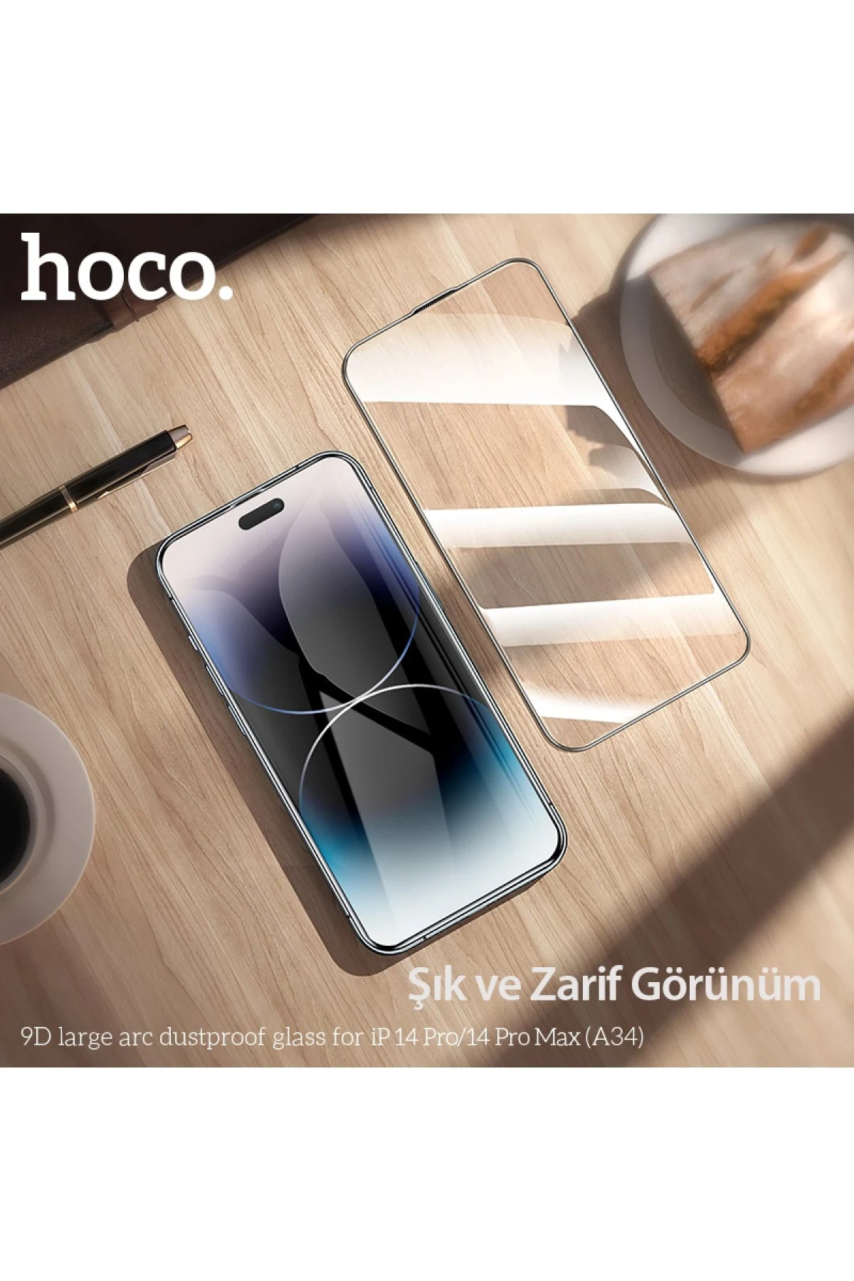Hoco. iPhone 14 Pro Max 9D Dustproof Cam Ekran Koruyucu