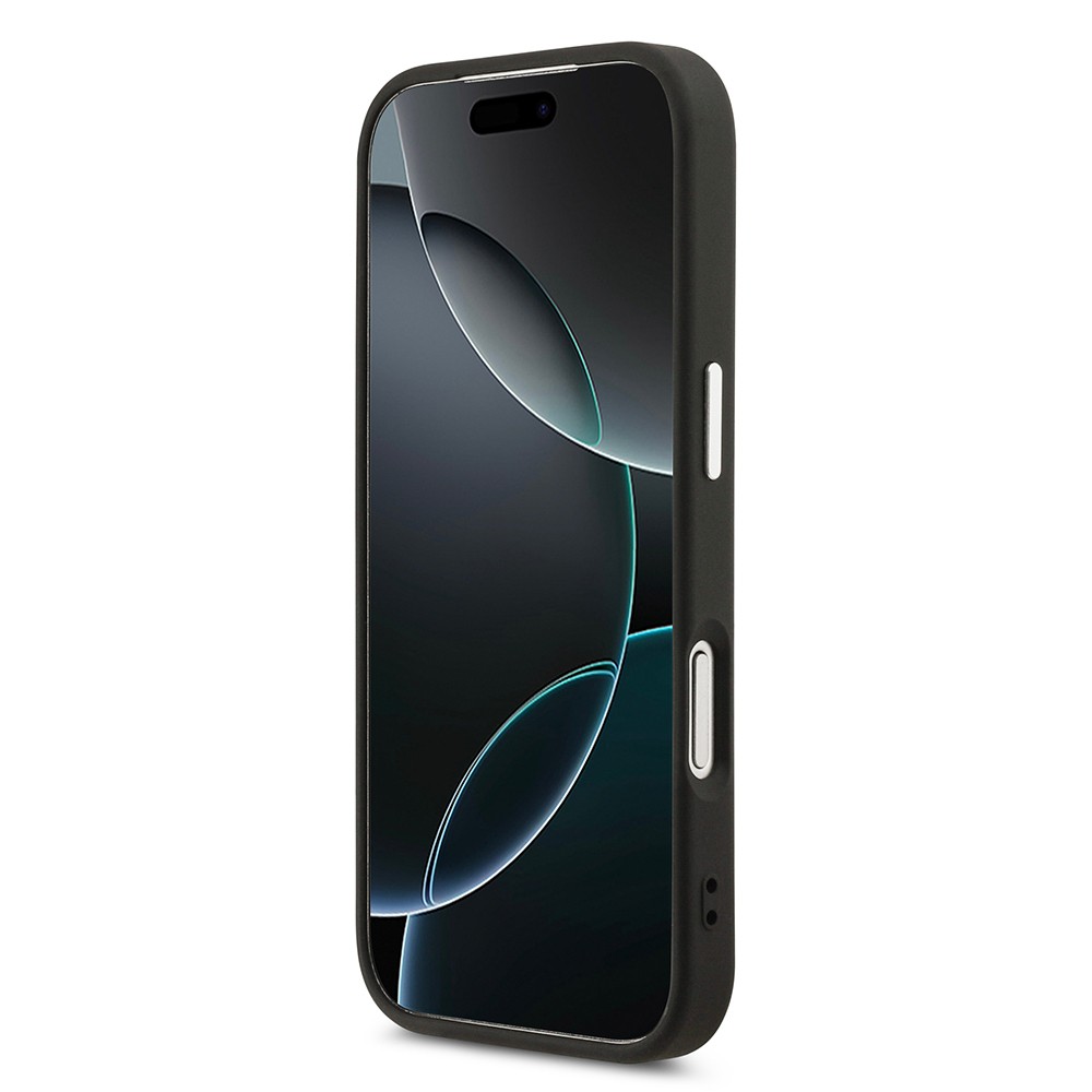 Apple iPhone 17 Pro Kılıf DKNY Orjinal Lisanslı M-safe Şarj Özellikli PU Deri Kabartmalı Kapak
