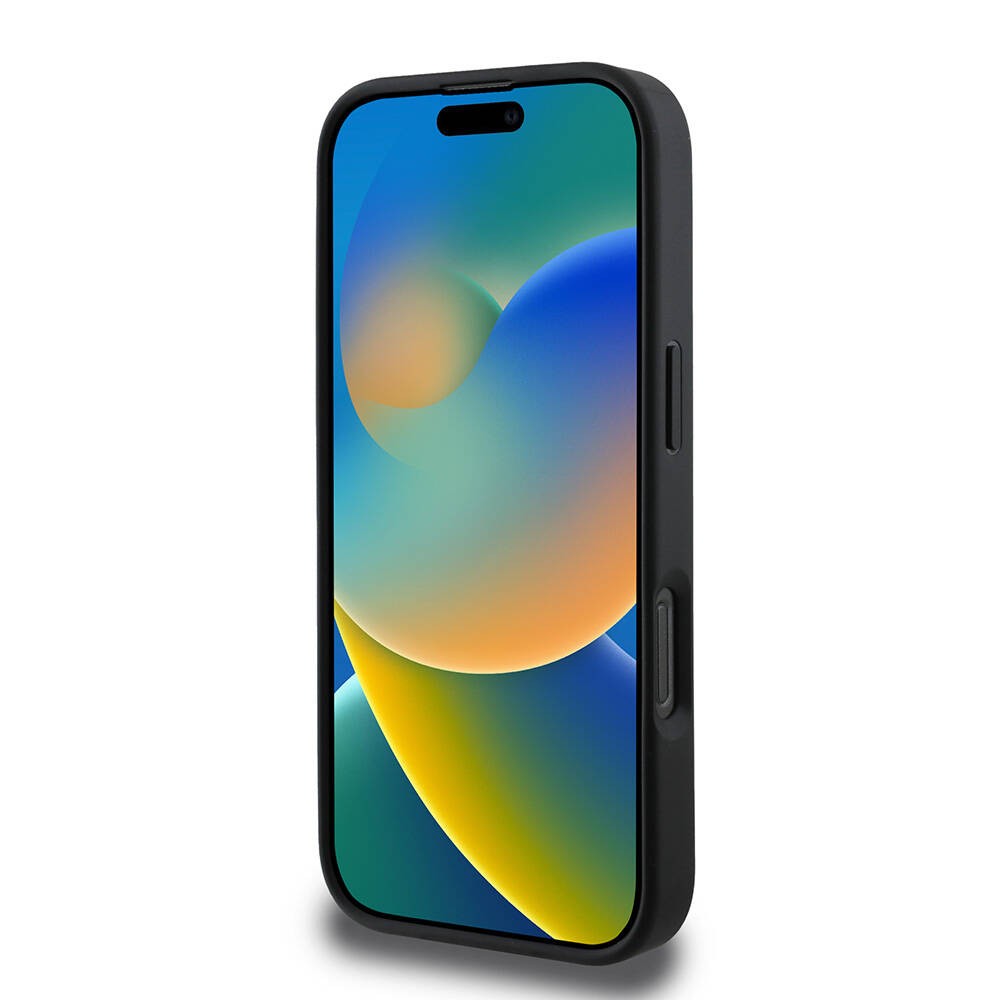 Apple iPhone 16 Pro Max Kılıf Guess Orjinal Lisanslı M-safe Şarj Özellikli 4G Şerit Tasarımlı Printed Kapak