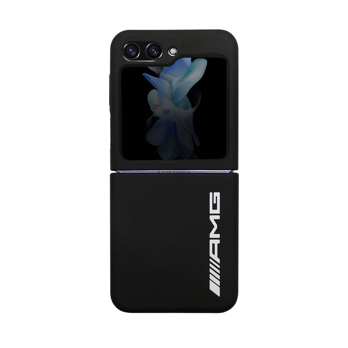 Galaxy Z Flip 5 Kılıf AMG M-safe Şarj Özellikli Büyük Logo Dizayn Orjinal Lisanslı Kapak