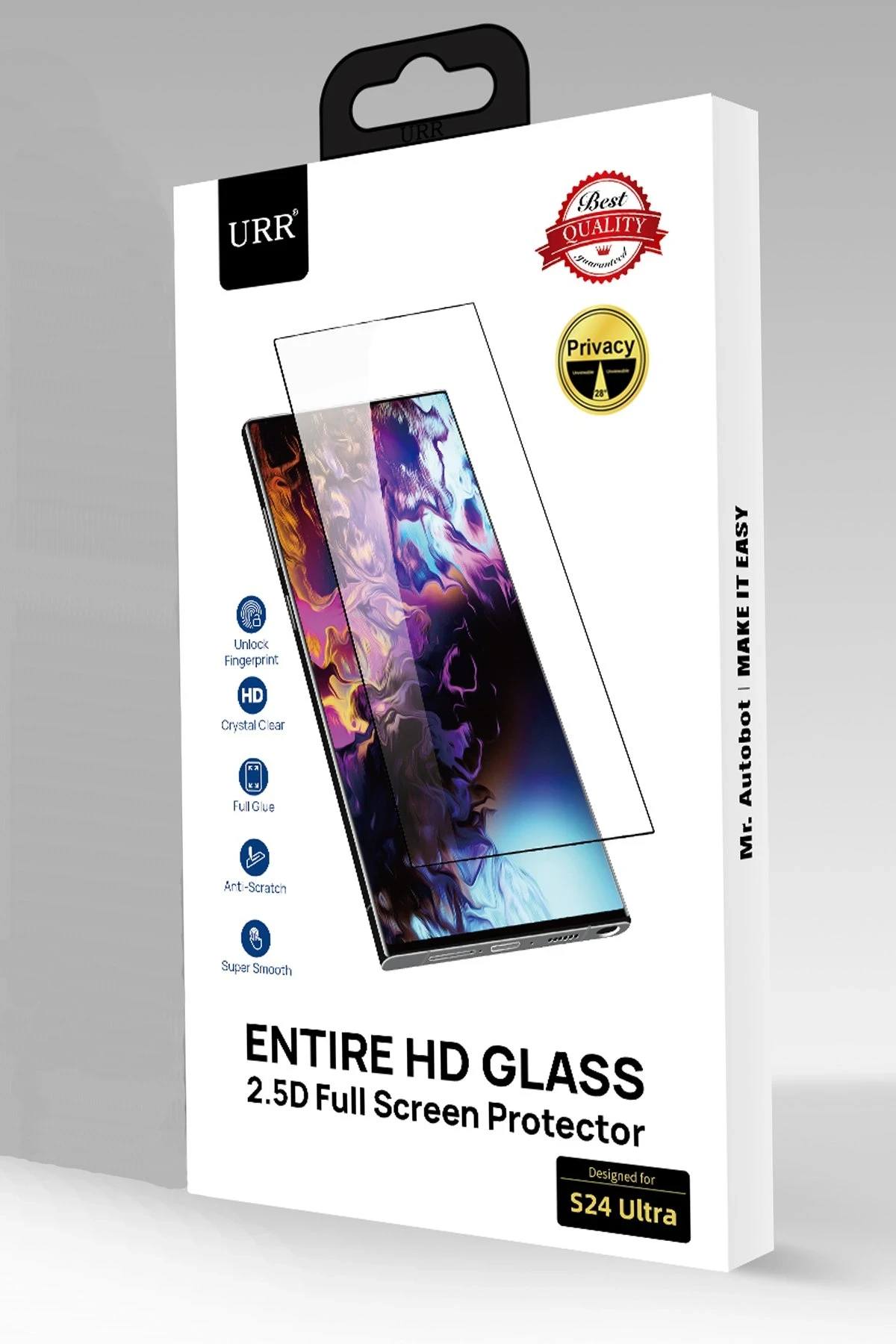 URR Samsung Galaxy S24 Ultra 2.5Dº Entire HD Privacy Cam Ekran Koruyucu