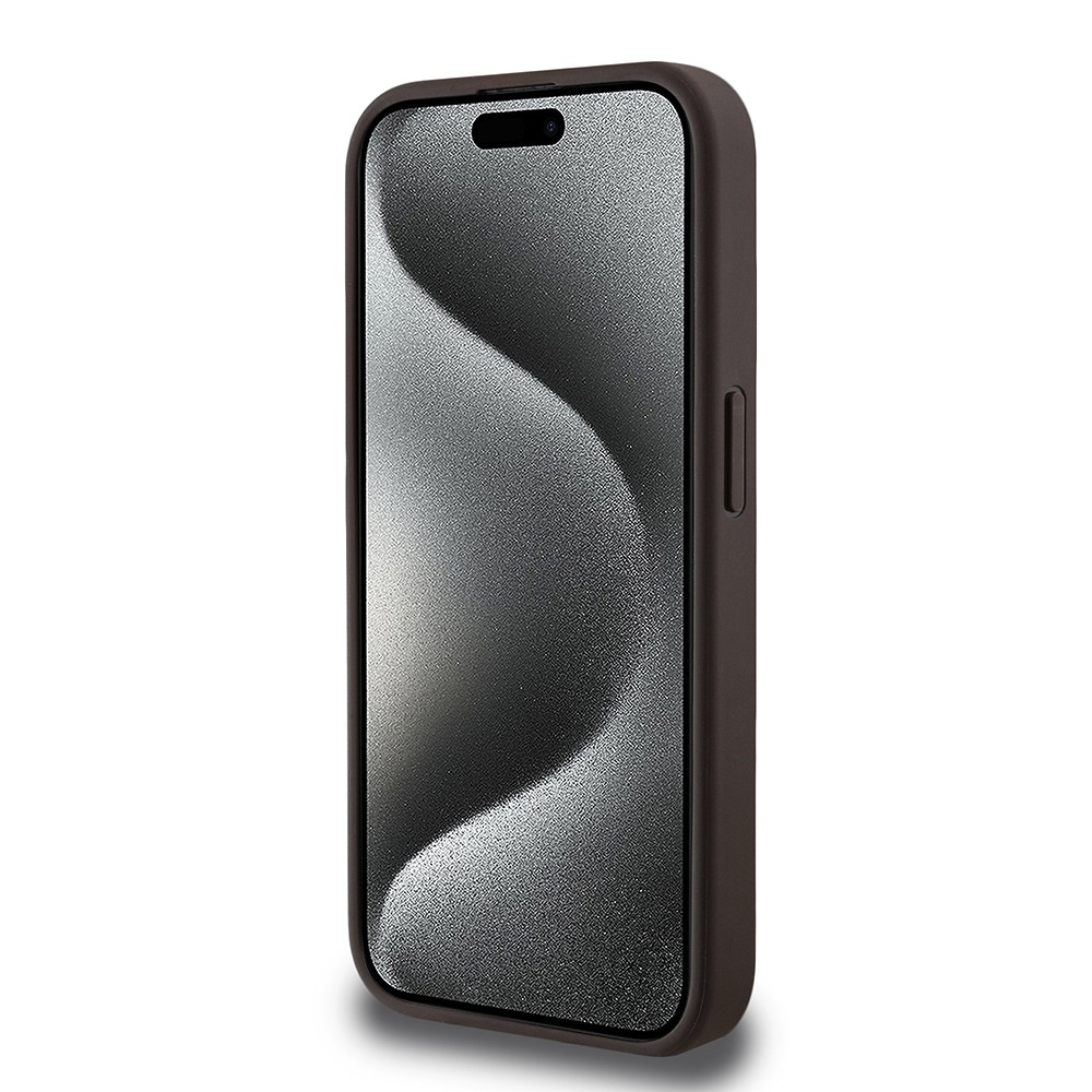 Apple iPhone 15 Pro Kılıf Guess Orjinal Lisanslı M-safe Şarj Özellikli Gül Baskılı 4G Desenli Yazı Logolu Kapak