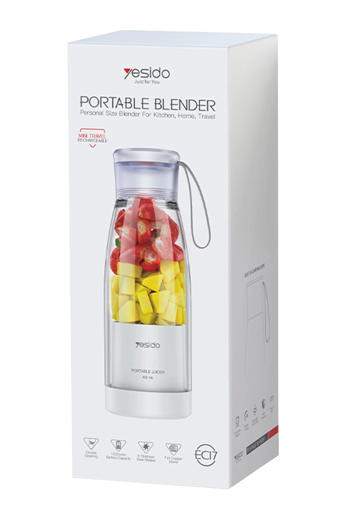 Yesido EC17 Şarjlı Taşınabilir Blender