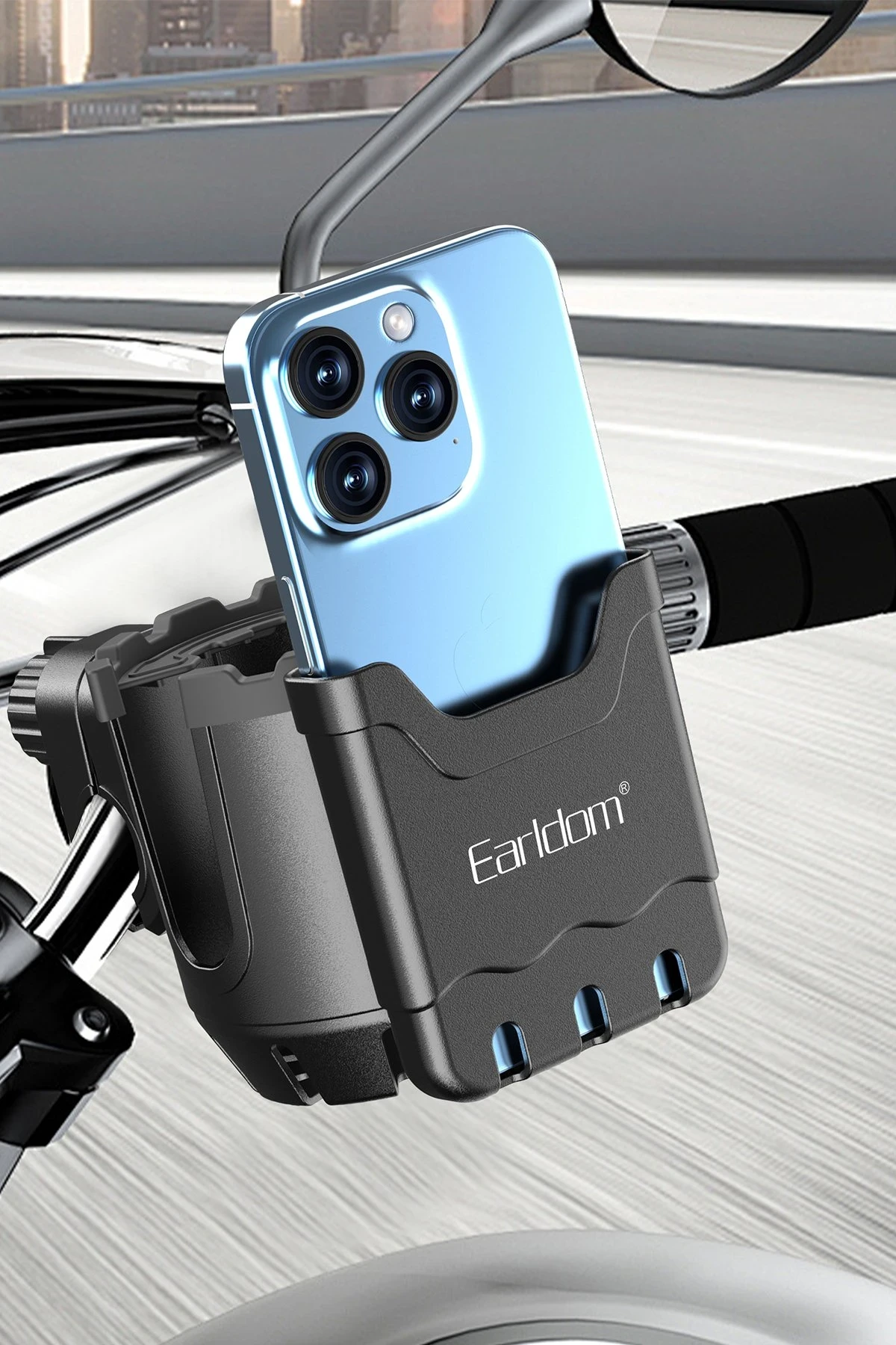 Earldom EH293 Motosiklet İçin Ayarlanabilir 2in1 Telefon ve Şişe Tutucu