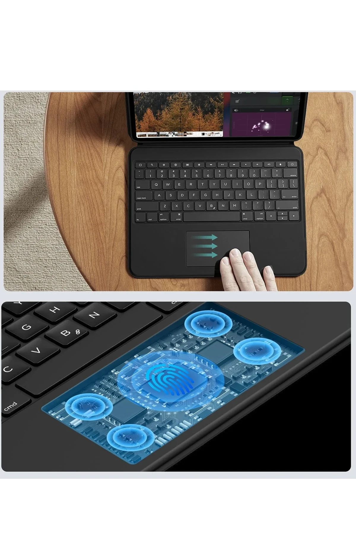 ESR Apple iPad Pro 11 (2024) Ascend Klavyeli Tablet Kılıfı