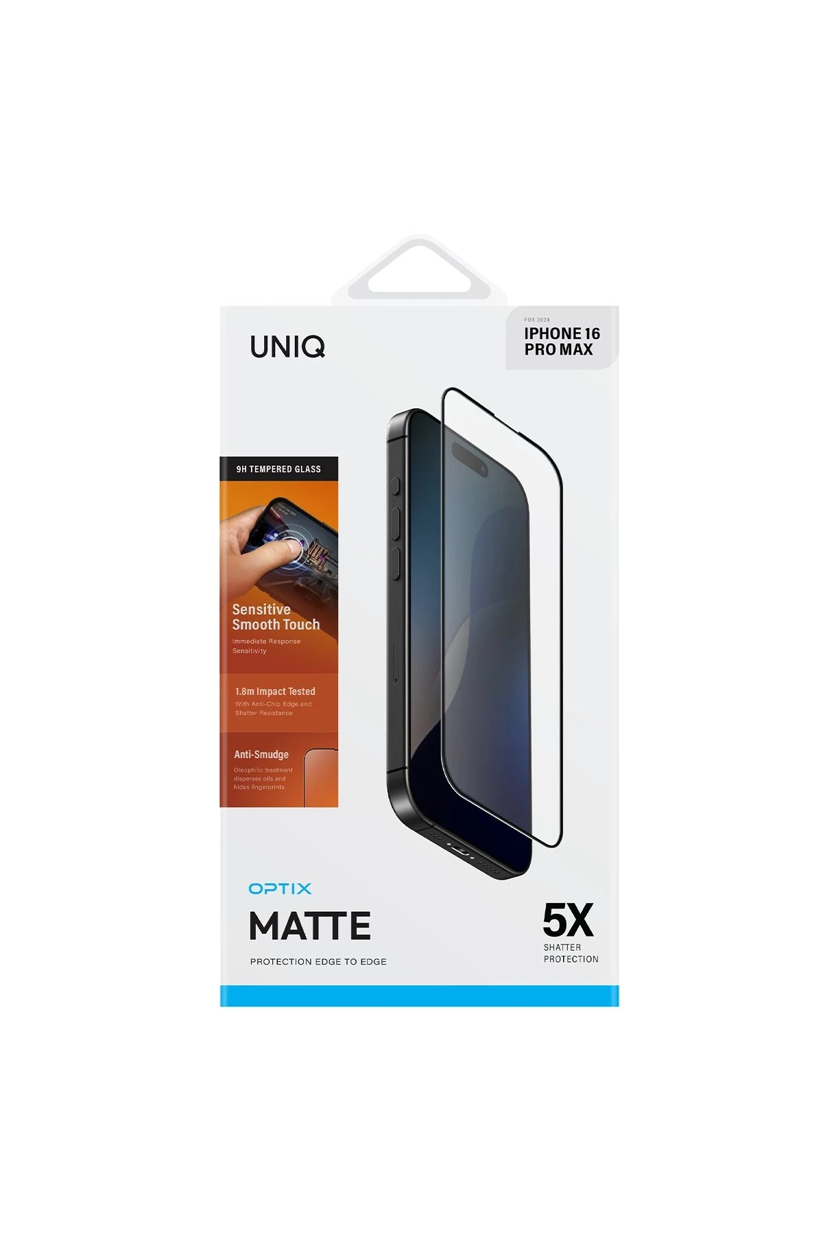 Uniq iPhone 16 Pro Optix Mat Ekran Koruyucu