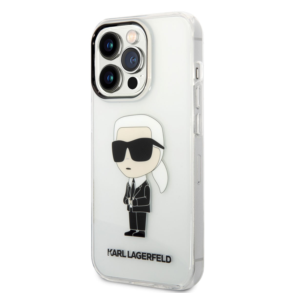 Apple iPhone 14 Pro Kılıf Karl Lagerfeld Transparan İkonik Karl Dizayn Kapak