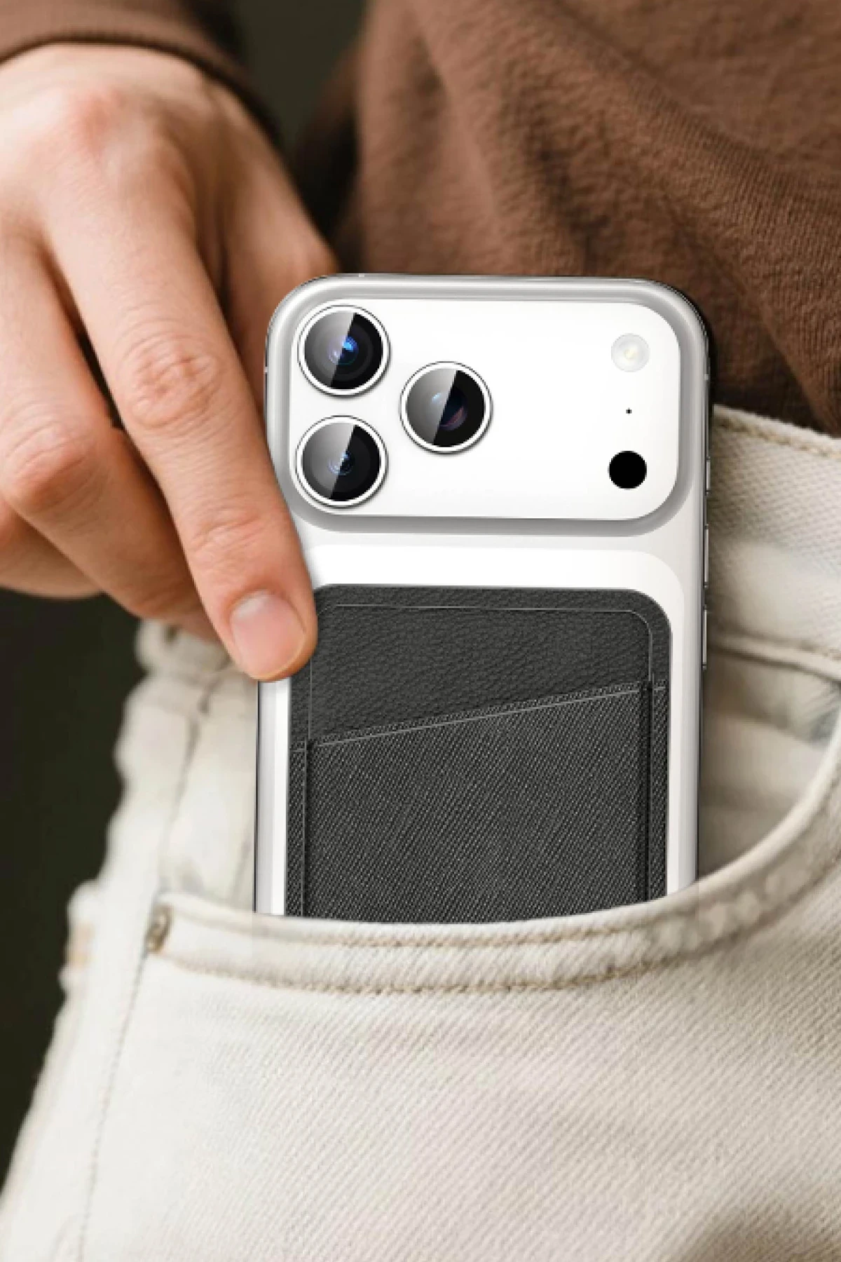 Keephone Locky Deri Magsafe Kartlık