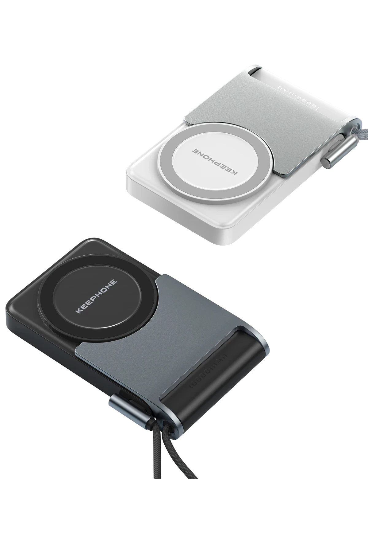 Keephone PB45 Hotta 10.000 mAh 22.5W Dahili Type-C Kablolu 15W Kablosuz Şarj Destekli Standlı PD Magsafe Powerbank
