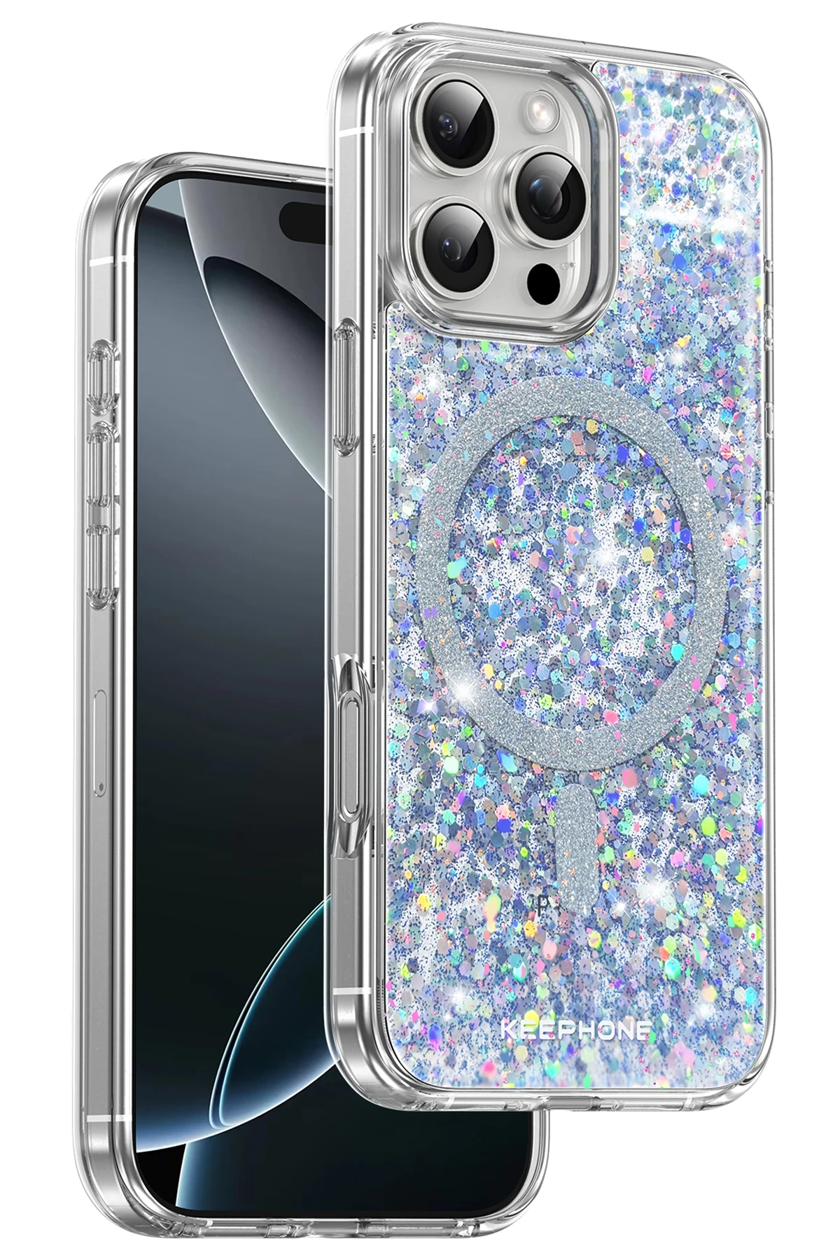 Keephone iPhone 16 Pro Interstellar Glitter Magsafe Kılıf