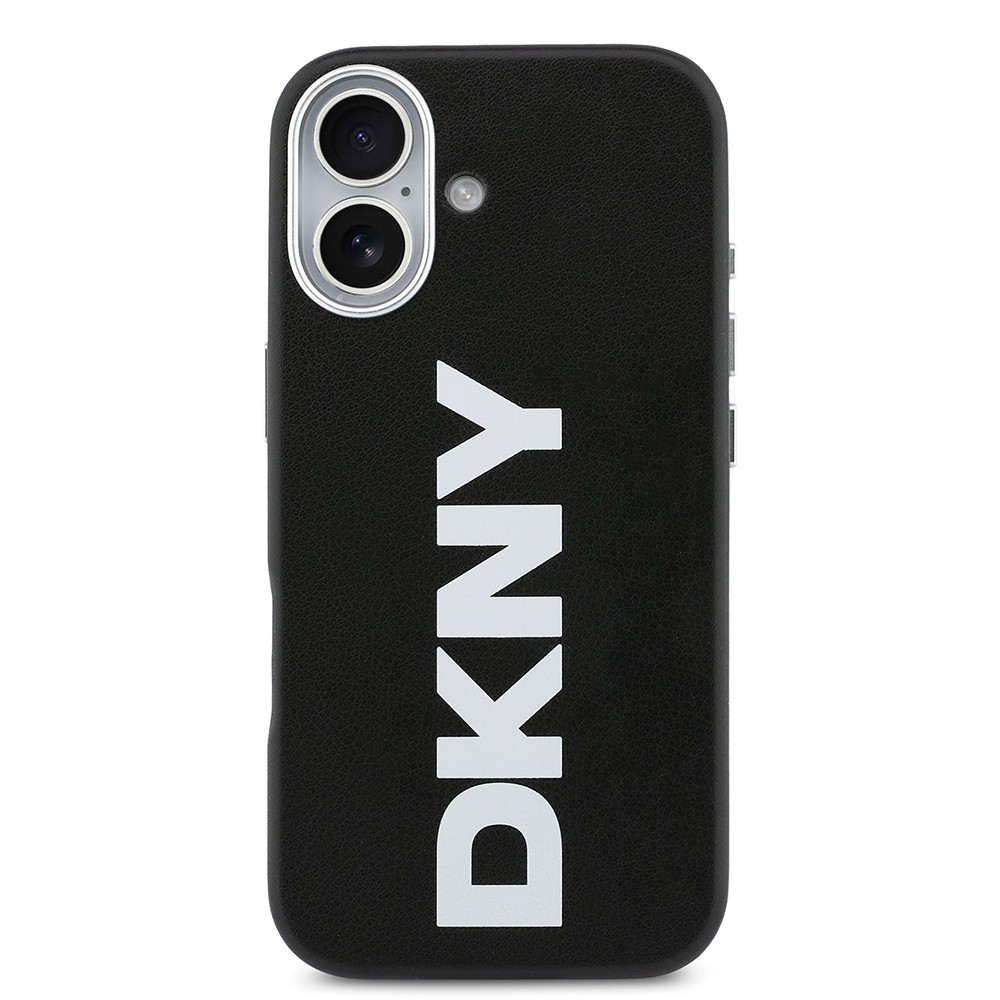 Apple iPhone 17 Kılıf DKNY Orjinal Lisanslı M-safe Şarj Özellikli PU Büyük Dikey Logolu Kapak