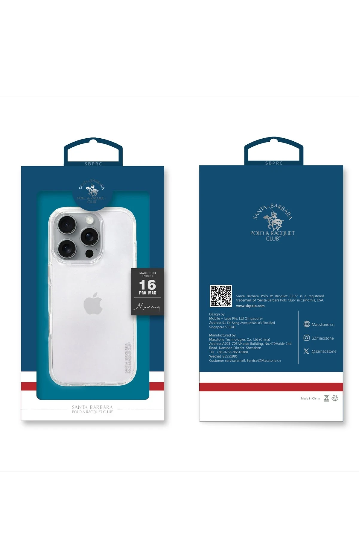 Santa Barbara Polo Racquet Club iPhone 16 Murray Şeffaf Kapak