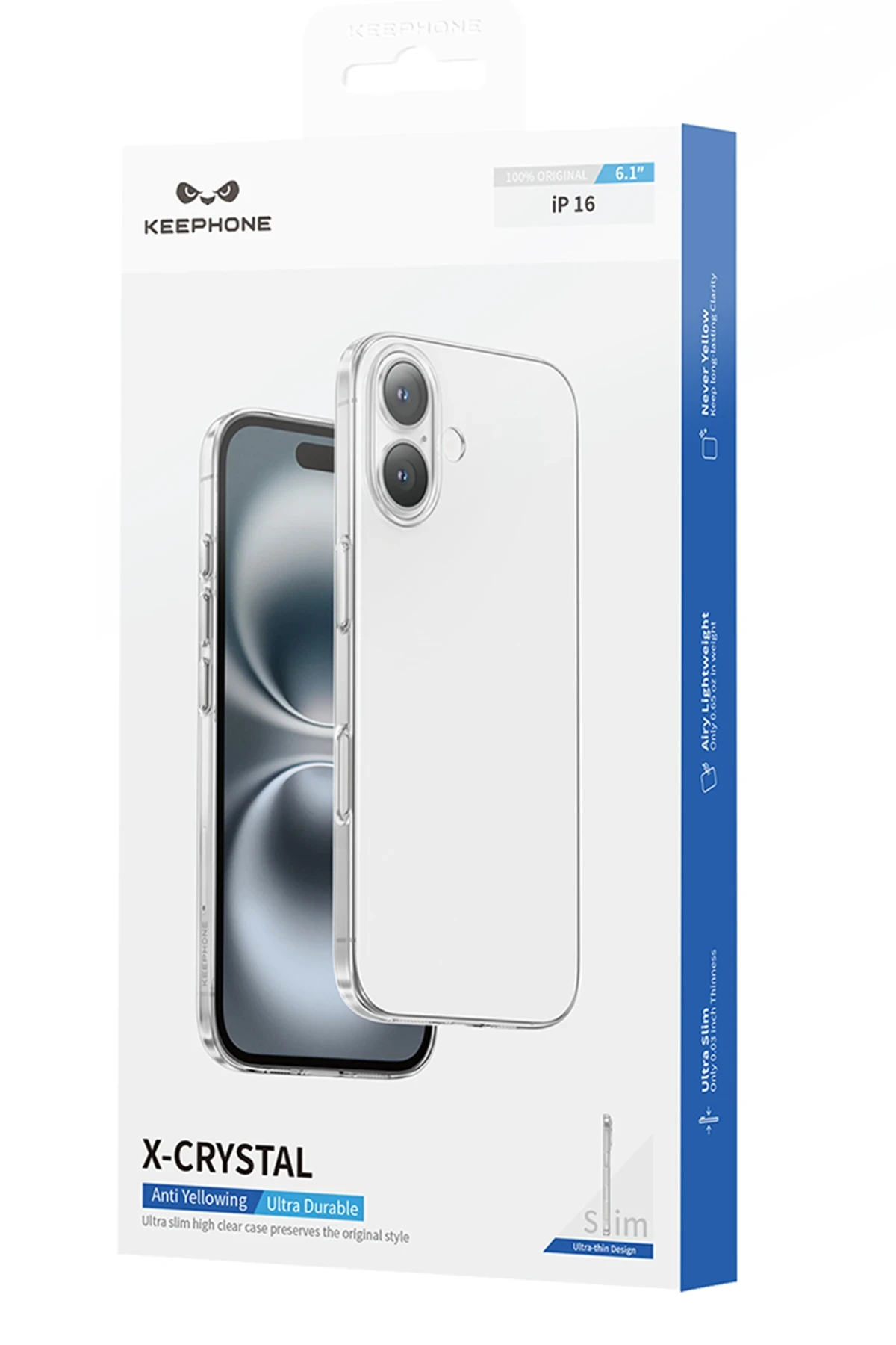 Keephone iPhone 16 X-Crystal Slim Kılıf