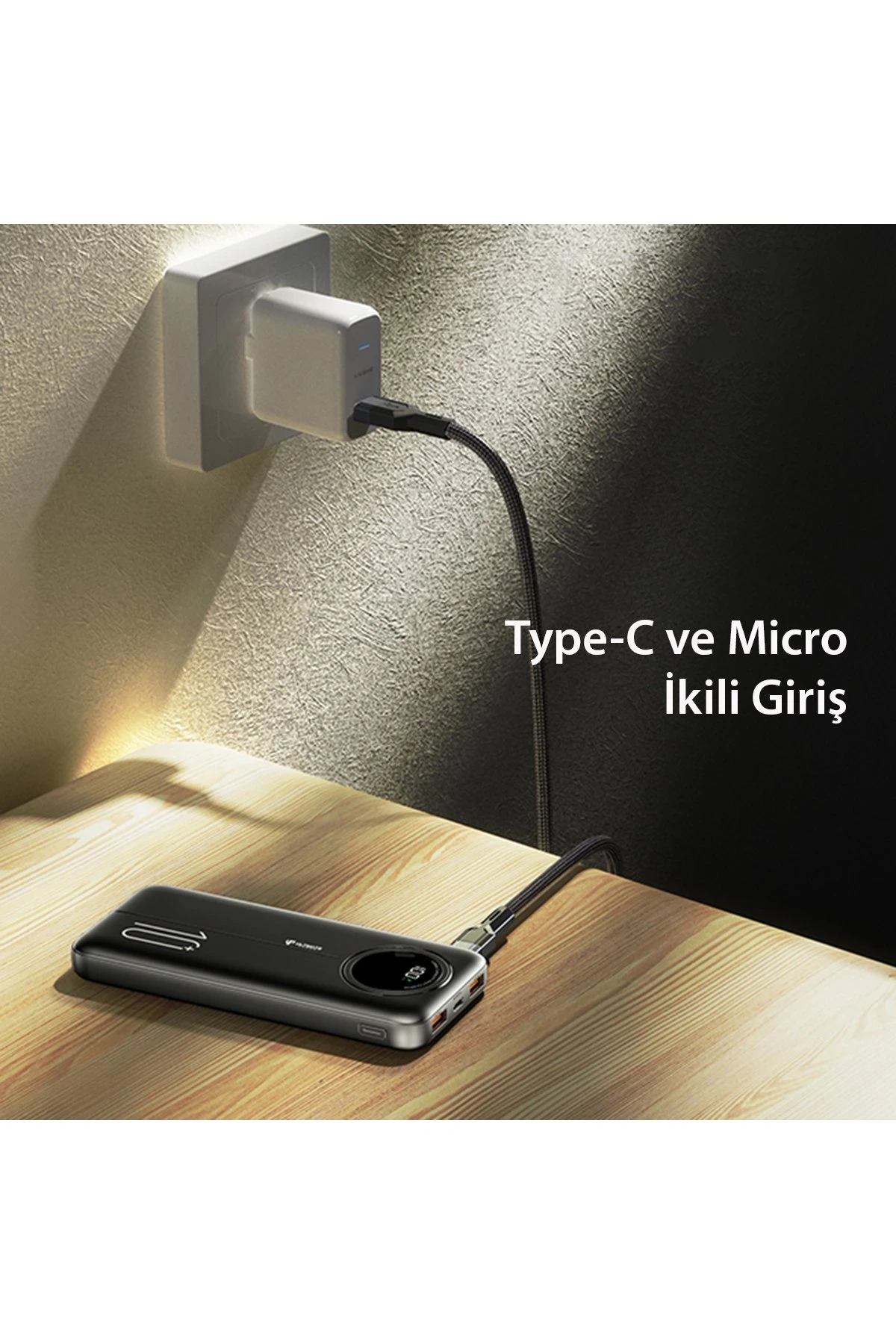 Yesido YP41 20.000 mAh Dijital Göstergeli USB3.0 PD Hızlı Şarj Powerbank
