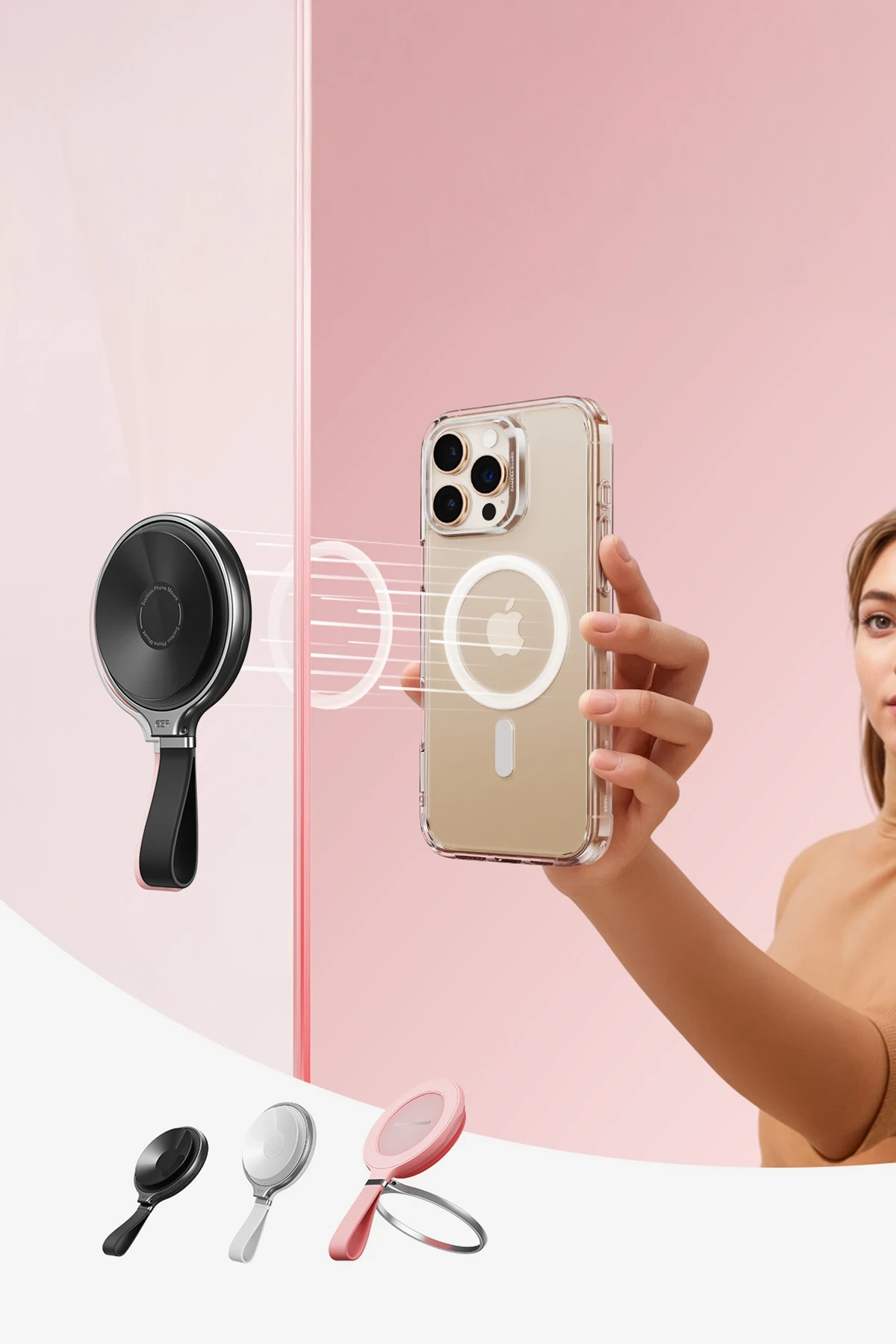 ESR HaloLock Vantuzlu ve Standlı Manyetik Magsafe Telefon Tutucu