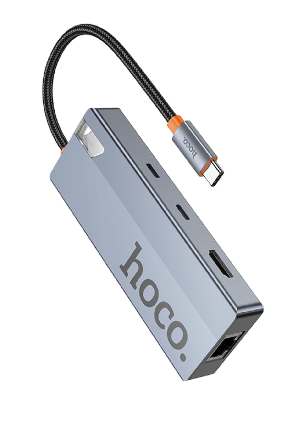 Hoco. HB52 Wow 8in1 100W PD 100 Mbps Ethernet 4K Hub Dönüştürücü