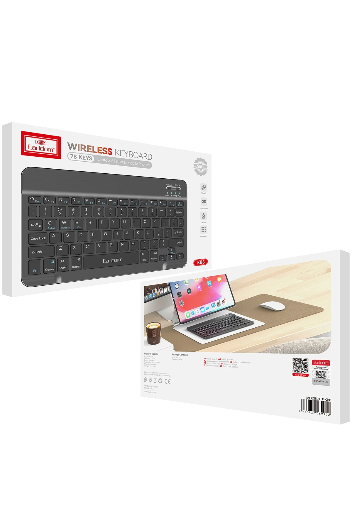 Earldom KB6 Universal Kablosuz Klavye
