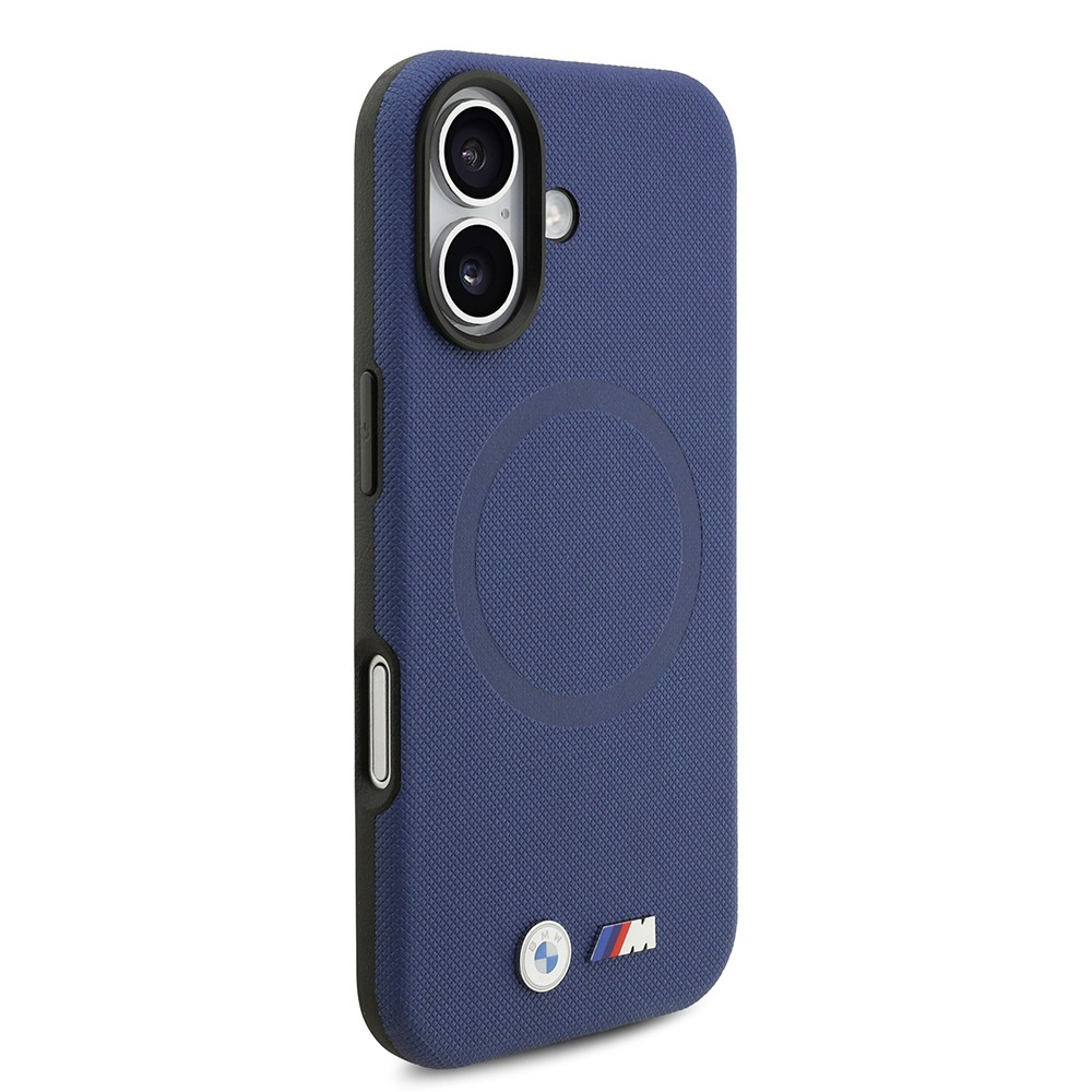 Apple iPhone 17 Kılıf BMW Orjinal Lisanslı M-safe Şarj Özellikli Metal Logolu Delikli M Dizayn Deri Kapak