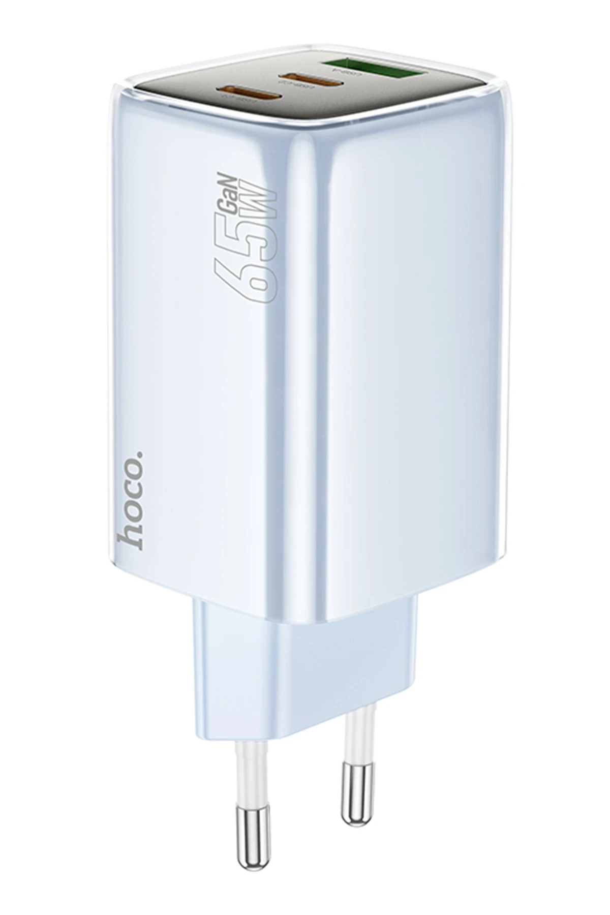 Hoco. N49 Glorious 2 Adet Type-C ve 1 Adet USB Çıkışlı Ekstra Type-C to Type-C Kablolu 65W PD Hızlı Şarj Aleti
