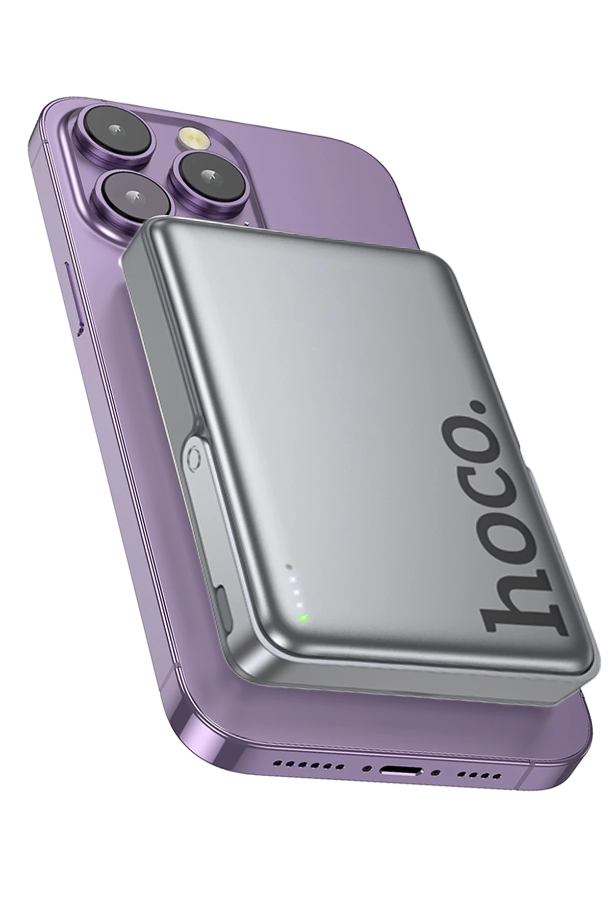 Hoco. Q36A Sunlight 10.000 mAh 20W Type-C ve 10W Kablosuz Şarj PD Magsafe Standlı Powerbank
