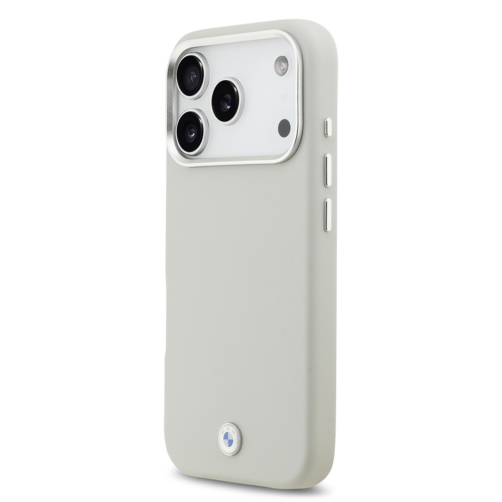 Apple iPhone 17 Pro Kılıf BMW Orjinal Lisanslı M-safe Şarj Özellikli Metal Logolu Tam Kaplama Deri Kapak