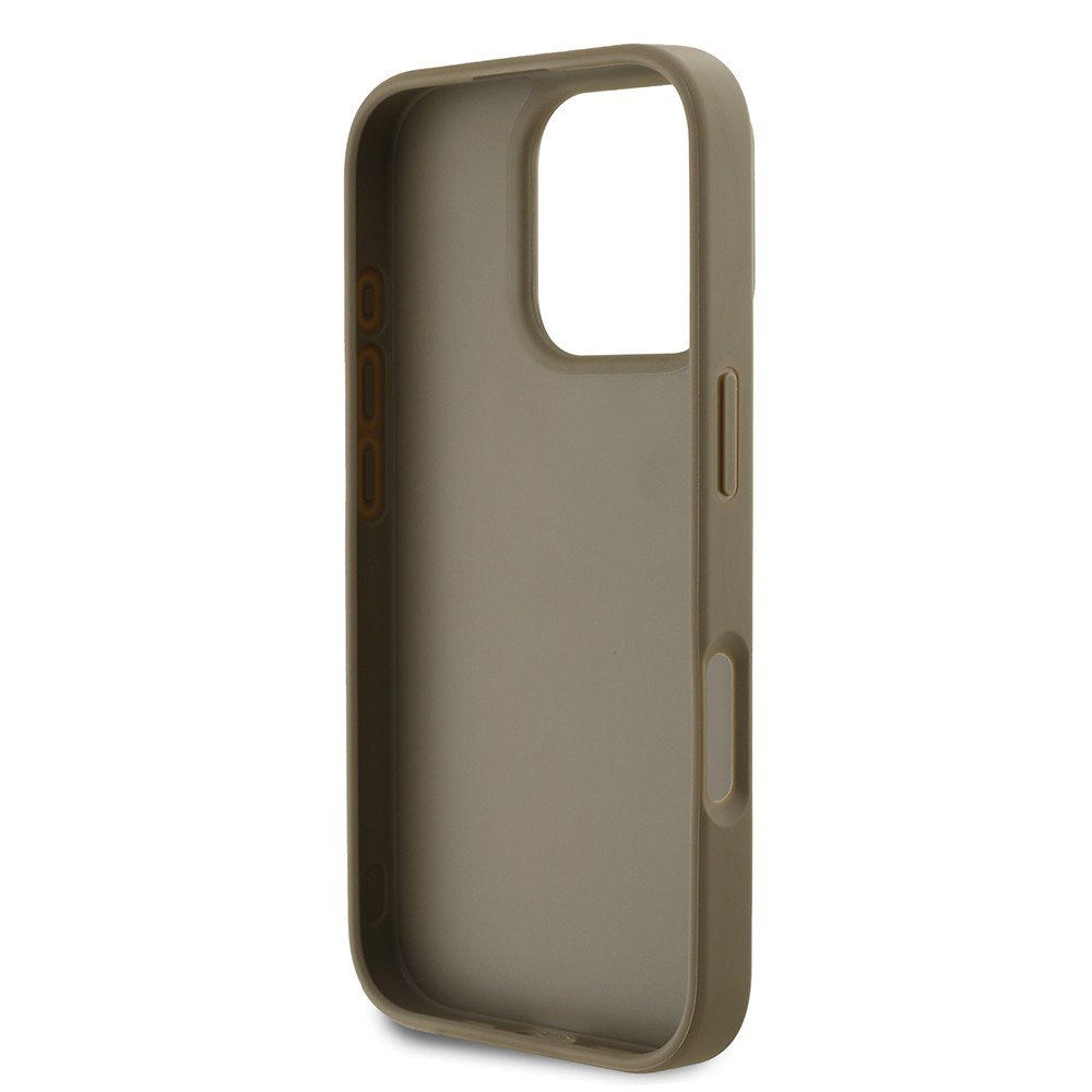 Apple iPhone 16 Pro Max Kılıf DKNY Orjinal Lisanslı Taşlı DKNY Yazılı Metalik Rhinestones PU Deri Kapak