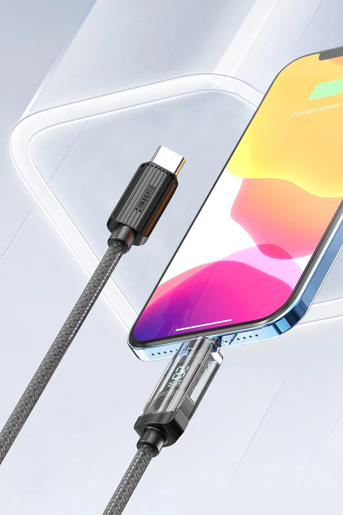 Earldom EC-189CL 1M 20W Dijital Göstergeli Type-C to Lightning PD Hızlı Şarj Kablosu