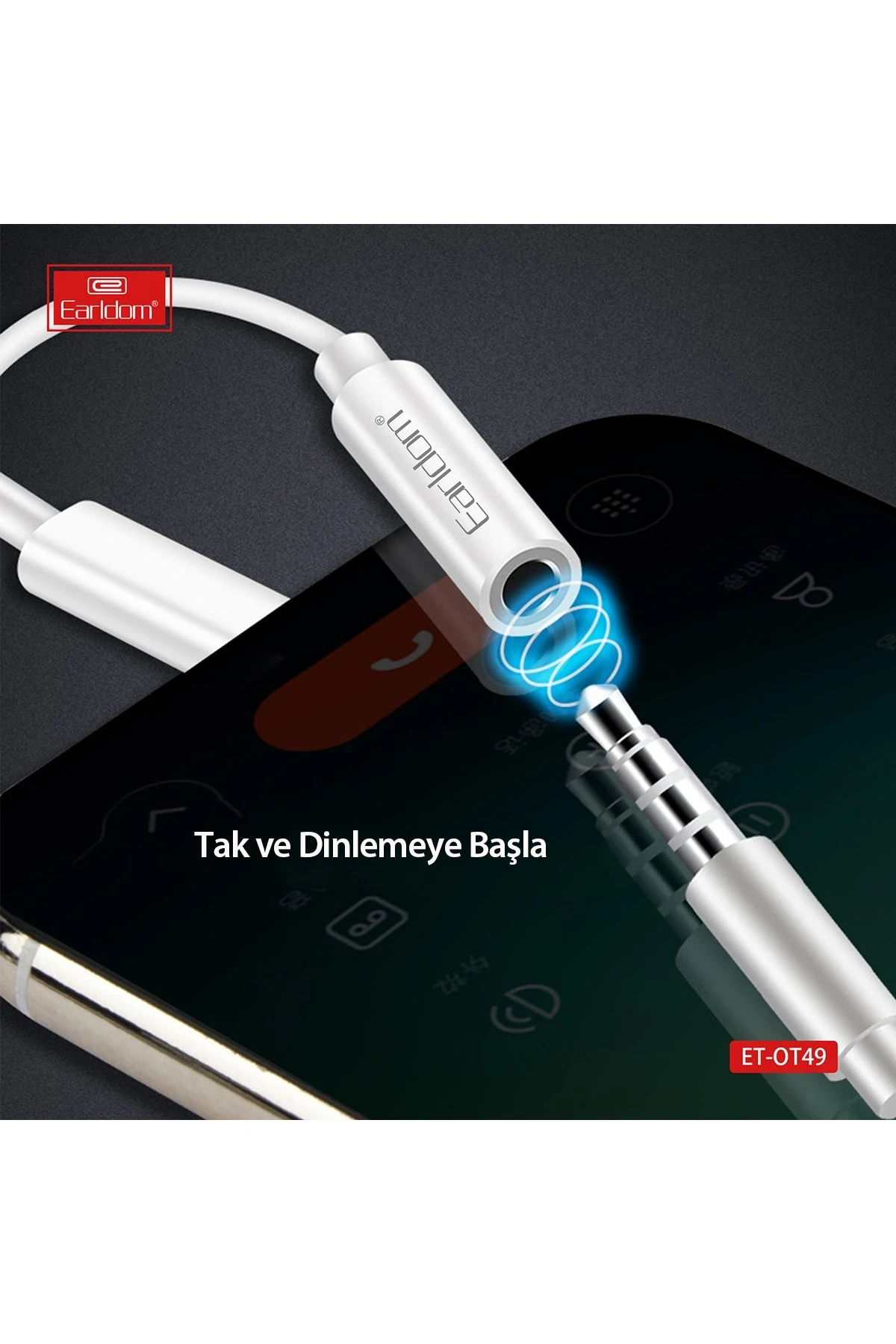 Earldom OT49 Tak Çalıştır Lightning to Aux Dönüştürücü