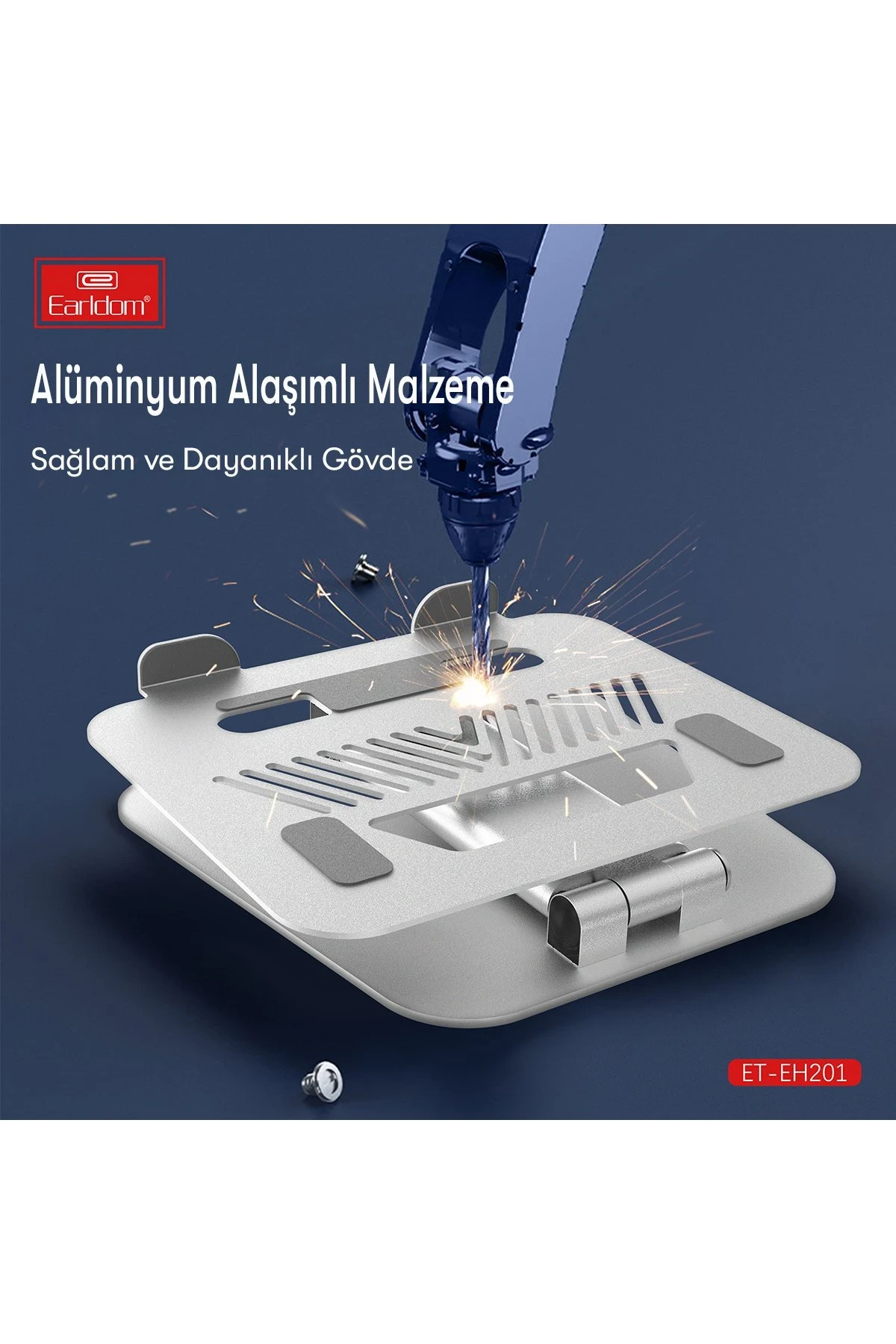 Earldom EH201 Ayarlanabilir Metal Laptop ve Tablet Standı