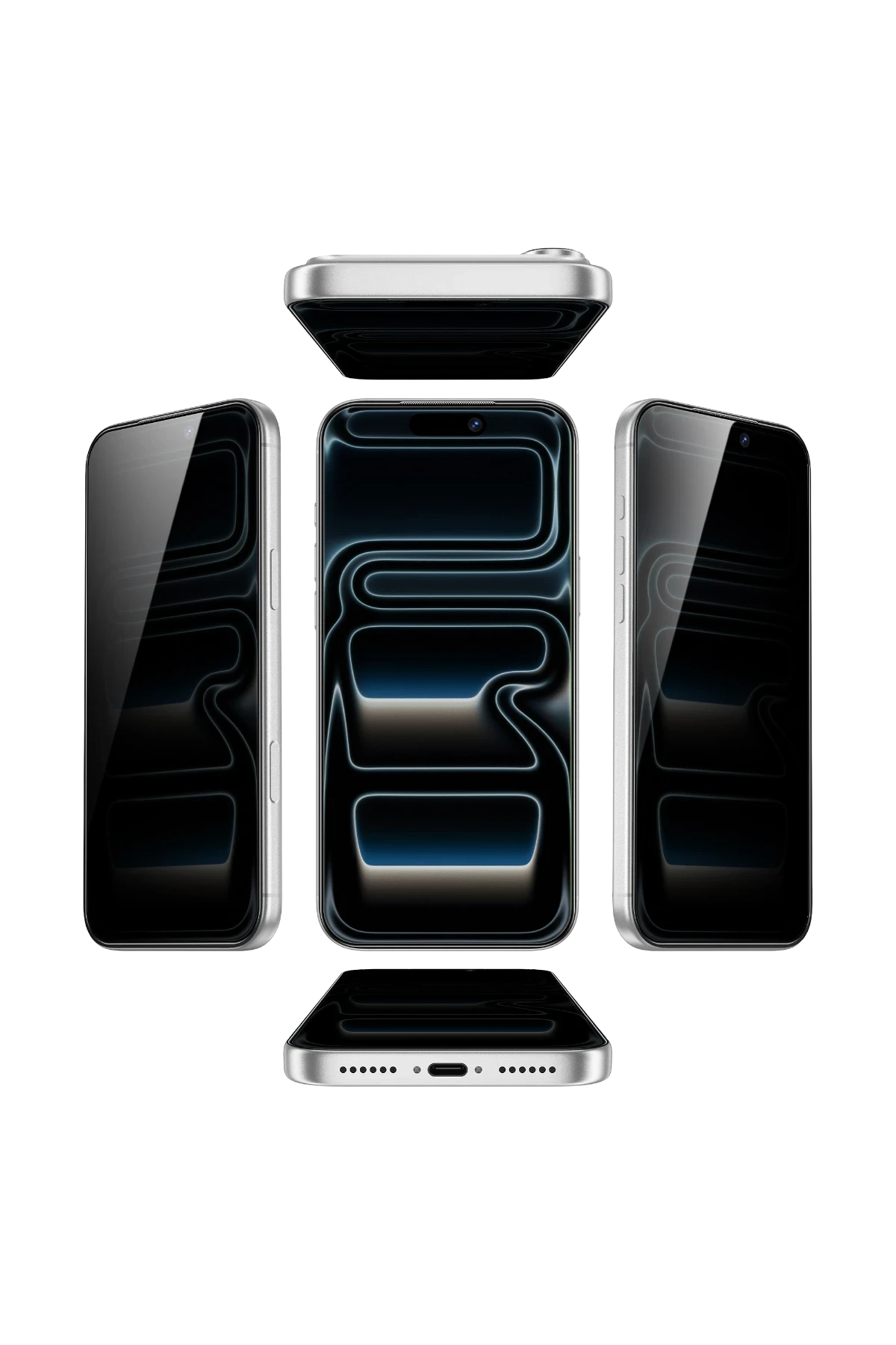 Keephone Apple iPhone 17 360 4 Way Privacy Cam Ekran Koruyucu