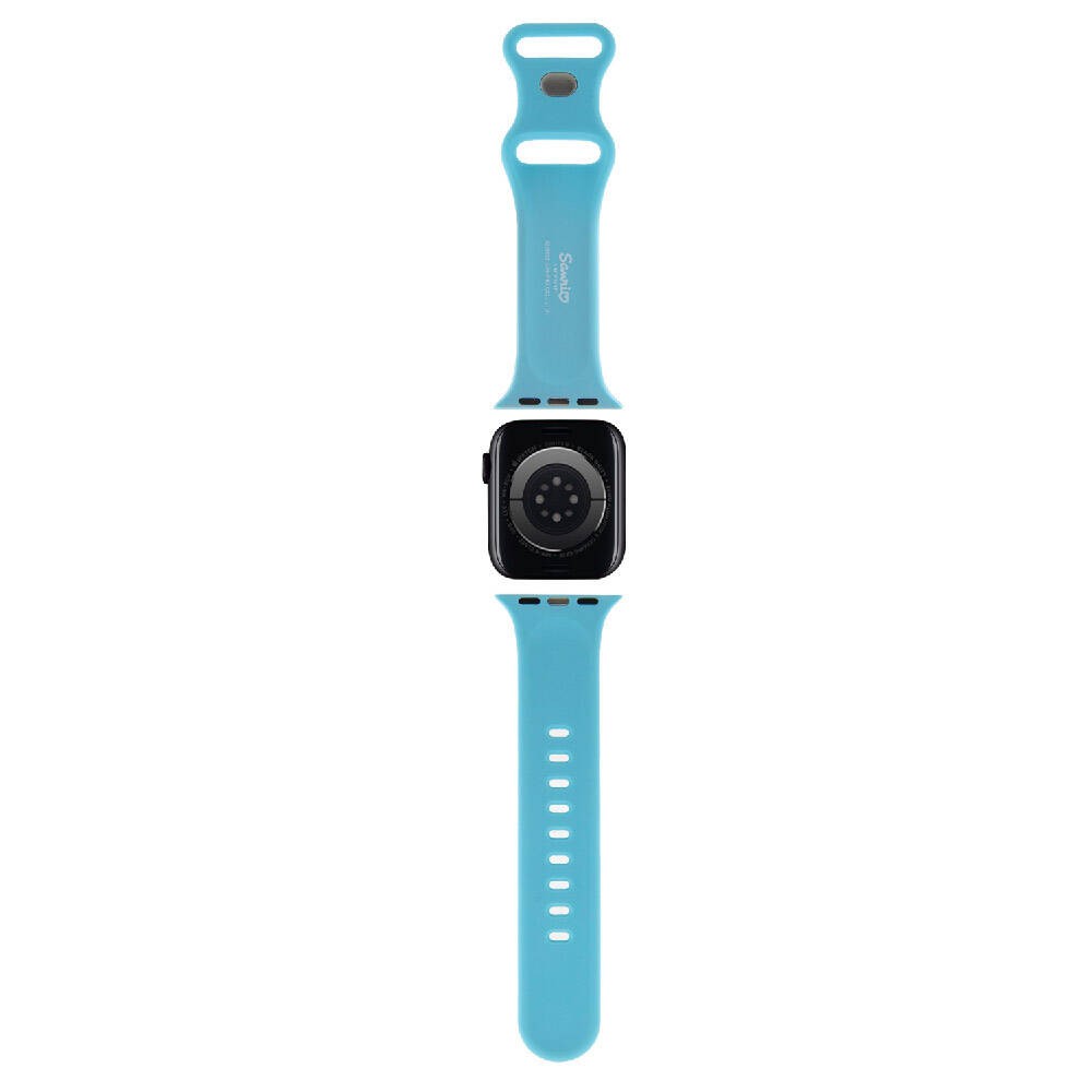 Apple Watch 7 41mm Hello Kitty Orjinal Lisanslı Yazı Logolu Fiyonk & Kitty Head Silikon Kordon
