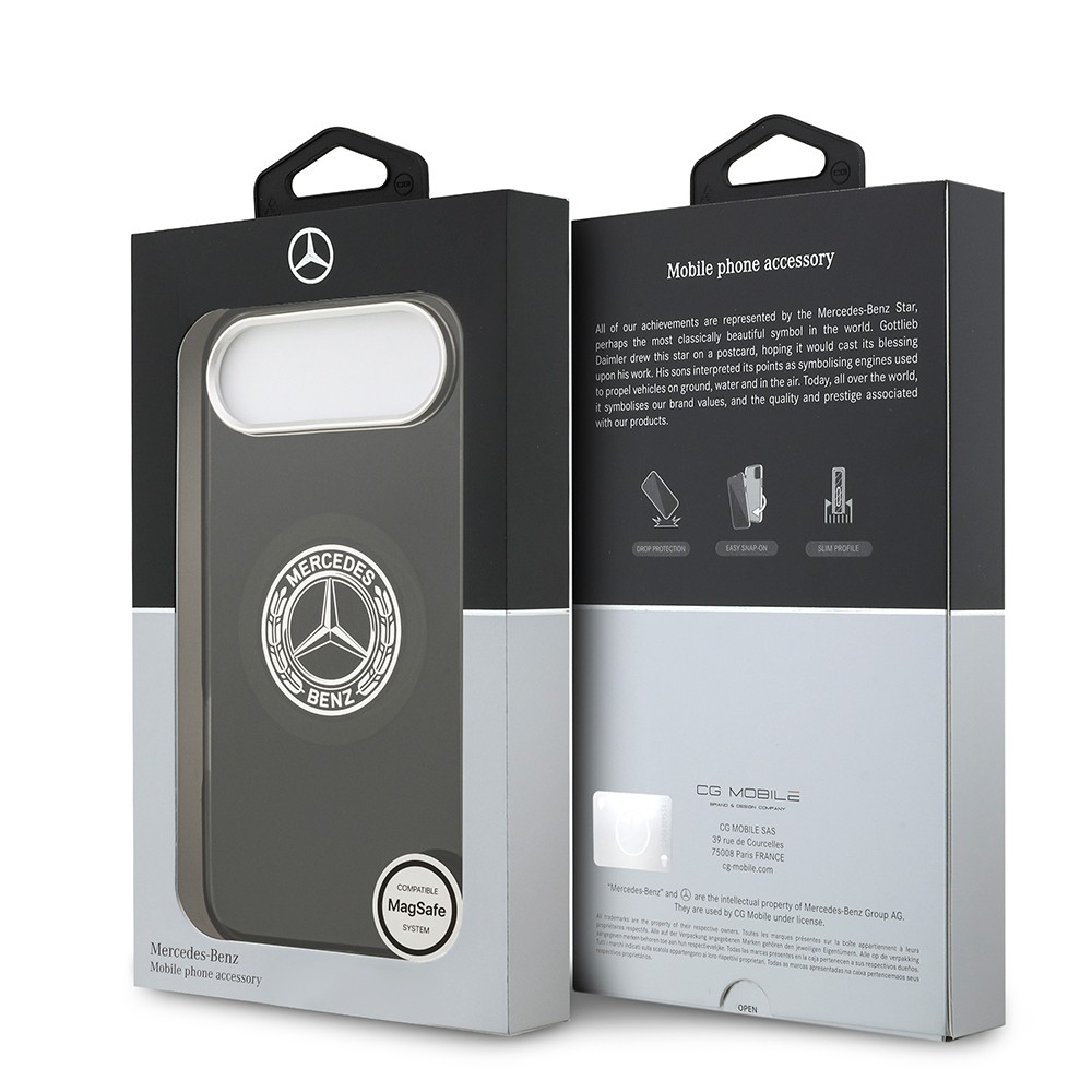 Apple iPhone 17 Air Kılıf Mercedes Benz Orjinal Lisanslı M-safe Şarj Özellikli Çift Katmanlı PC Nostaljik Yıldız Dizayn Kapak
