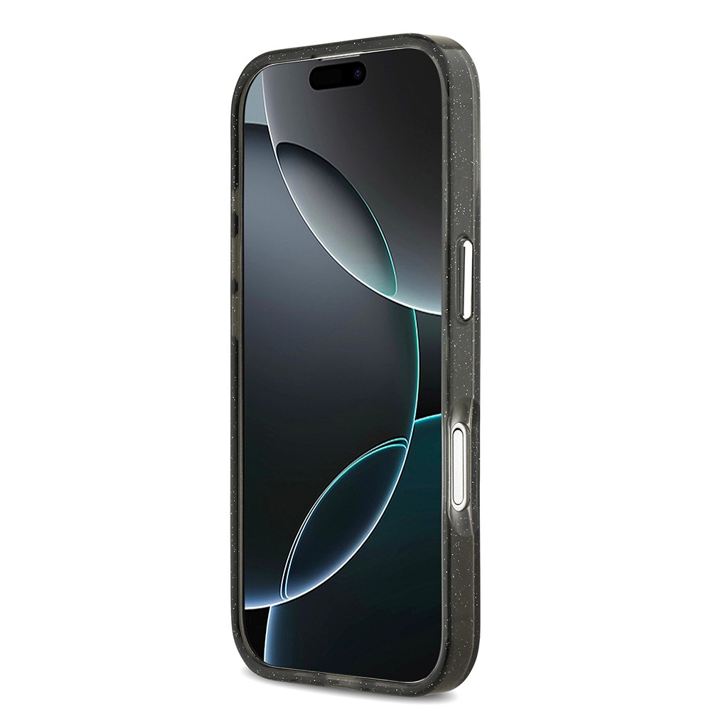 Apple iPhone 17 Kılıf Karl Lagerfeld Orjinal Lisanslı Parlayan Simli Karl & Choupette Heads Kapak
