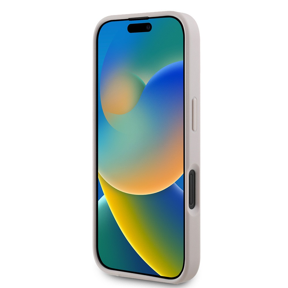 Apple iPhone 16 Kılıf Guess Orjinal Lisanslı M-safe Şarj Özellikli 4G Şerit Tasarımlı Printed Kapak