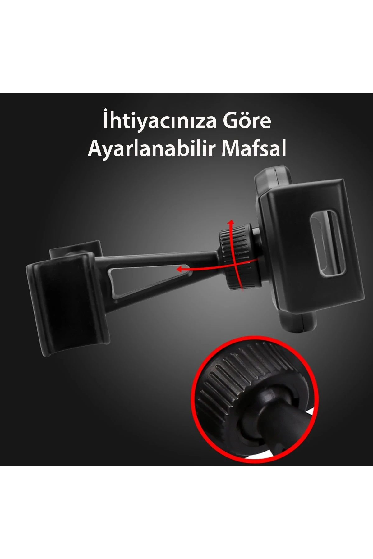 Yesido C29 360 Derece Ayarlanabilir Klipsli Koltuk Arkası Telefon Tablet Tutucu