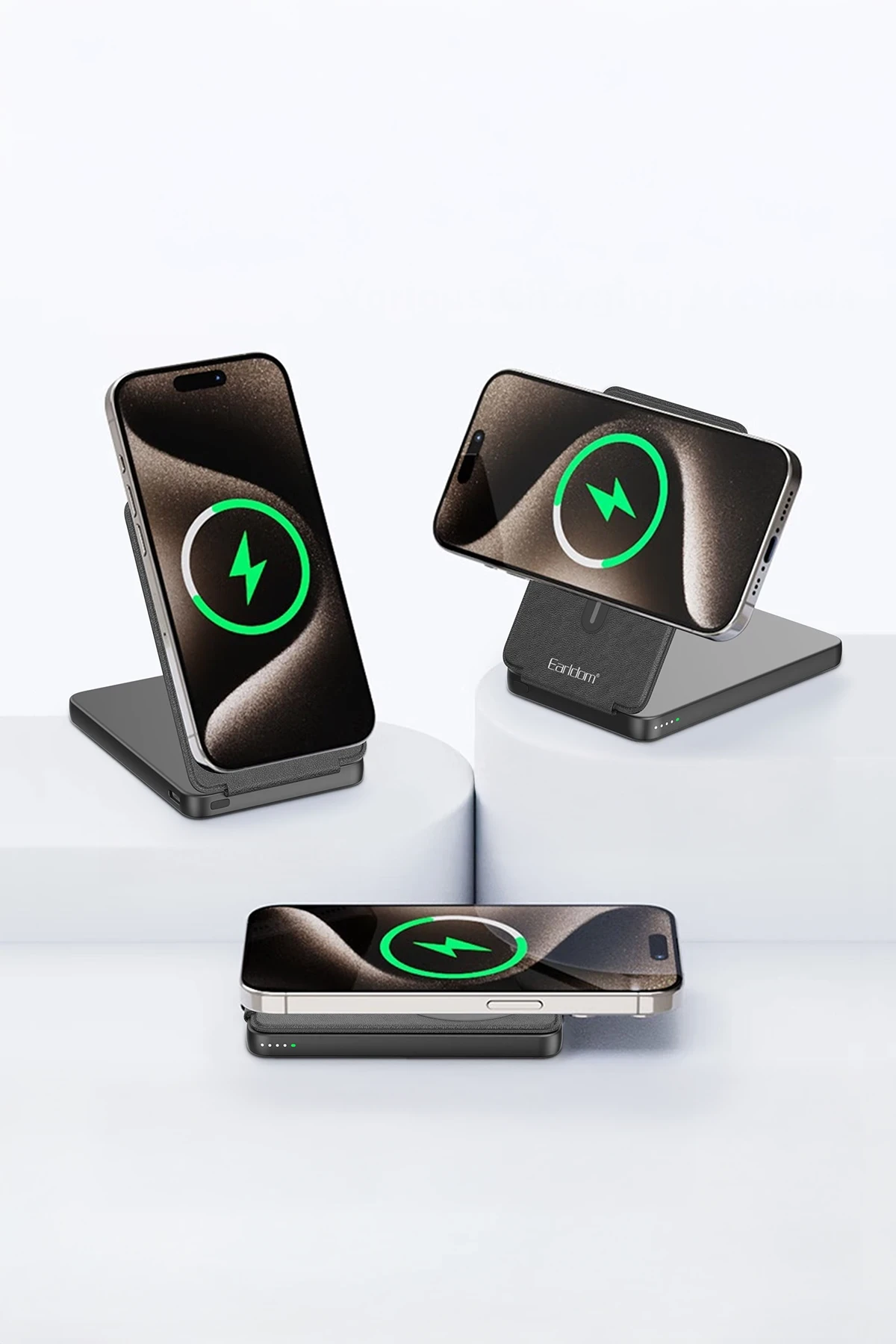 Earldom PD58 5.000 mAh 20W Kablosuz Şarj ve 20W Type-C Çıkışlı PD Hızlı Şarj ve Standlı Powerbank